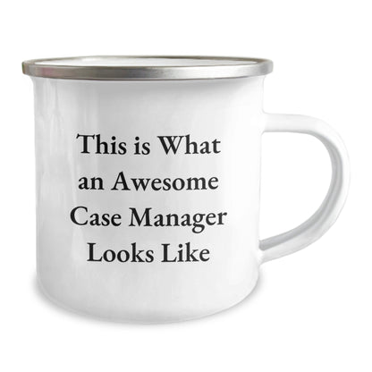 Gifts from Friends for the Awesome Case Manager - This Is What An Awesome Case Manager Looks Like, Camping Mug for Graduation - Victory Thru Vision