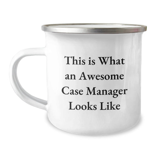 Gifts from Friends for the Awesome Case Manager - This Is What An Awesome Case Manager Looks Like, Camping Mug for Graduation - Victory Thru Vision
