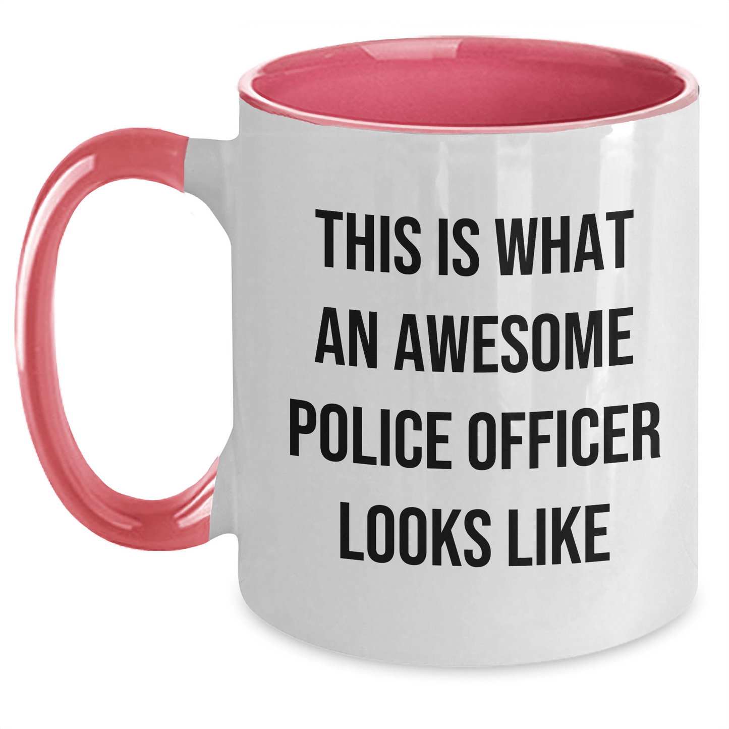 Gifts from Friends - Police Officer Funny Mug, This Is What An Awesome Police Officer Looks Like, Two Tone Coffee Mug for Father's Day, Gifts for Police Officer - Victory Thru Vision 