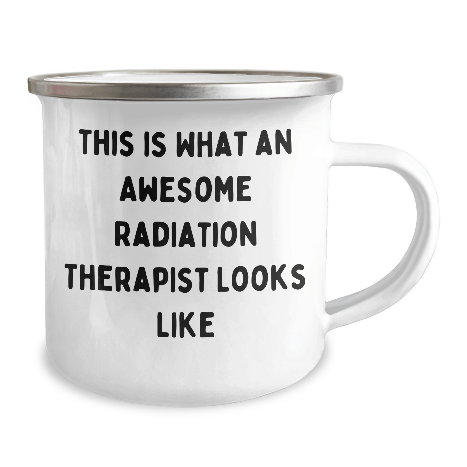 Gifts from Men to Awesome Radiation Therapist - 'This Is What An Awesome Radiation Therapist Looks Like' - Unique Mother's Day Present for Her Camping Mug - Victory Thru Vision 