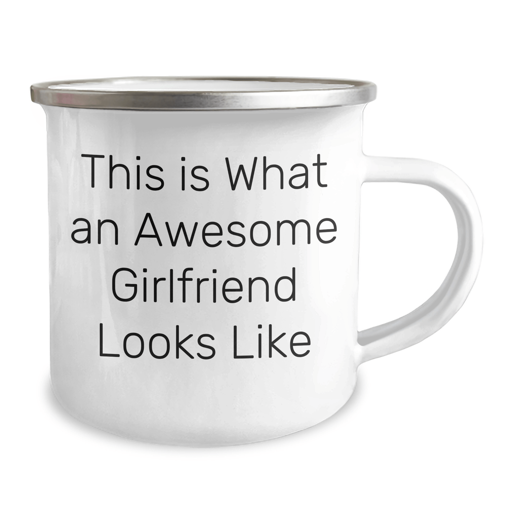 Gifts from Men to Sweetheart - This Is What An Awesome Sweetheart Looks Like, Funny Camping Mug for Graduation, 12 oz Stainless Steel with Enamel Finish, Perfect for Outdoor Activities - Victory Thru Vision 