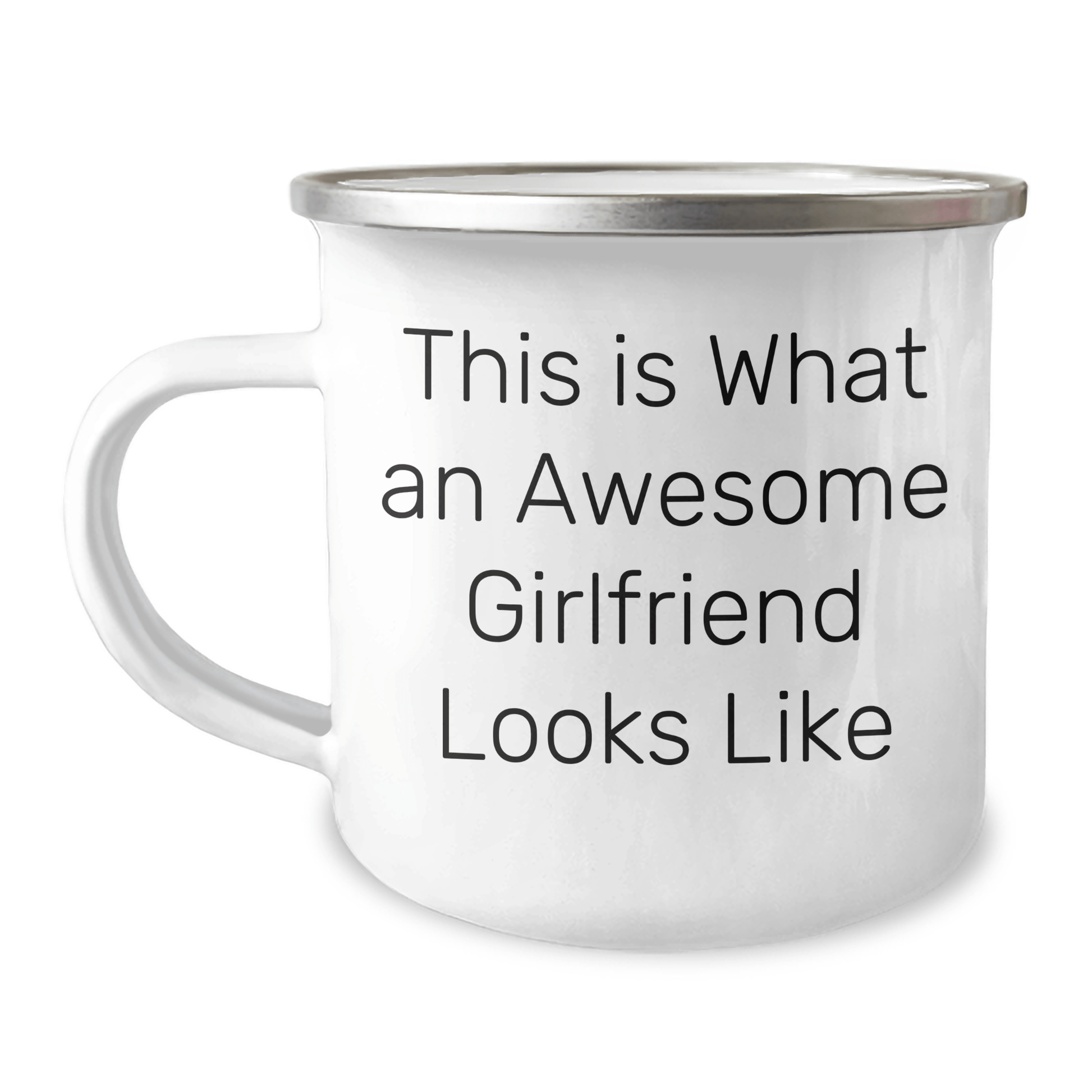 Gifts from Men to Sweetheart - This Is What An Awesome Sweetheart Looks Like, Funny Camping Mug for Graduation, 12 oz Stainless Steel with Enamel Finish, Perfect for Outdoor Activities - Victory Thru Vision 