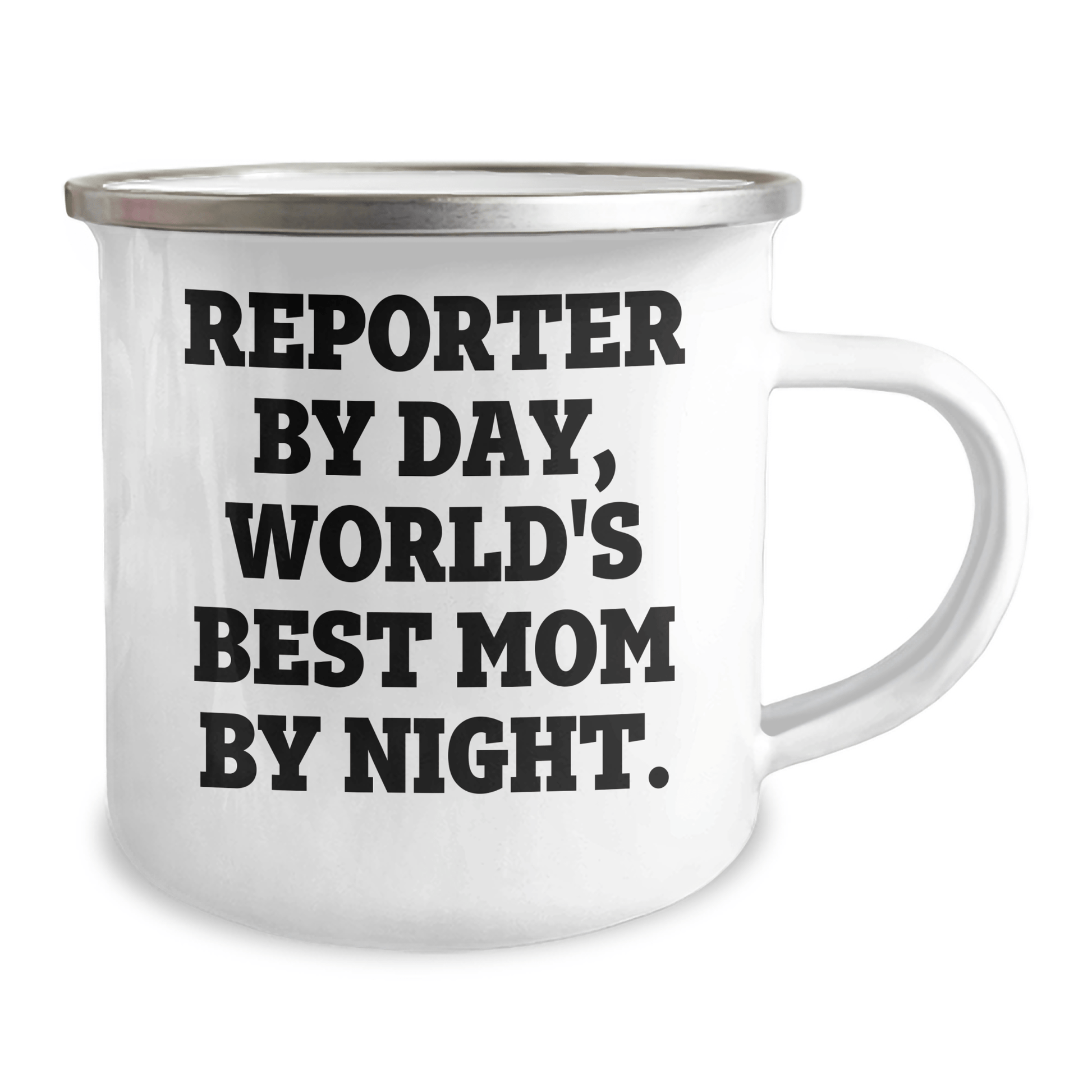 Gifts from Mom for Reporter By Day, World's Best Mom By Night. - Inspirational Camping Mug for Graduation - Victory Thru Vision