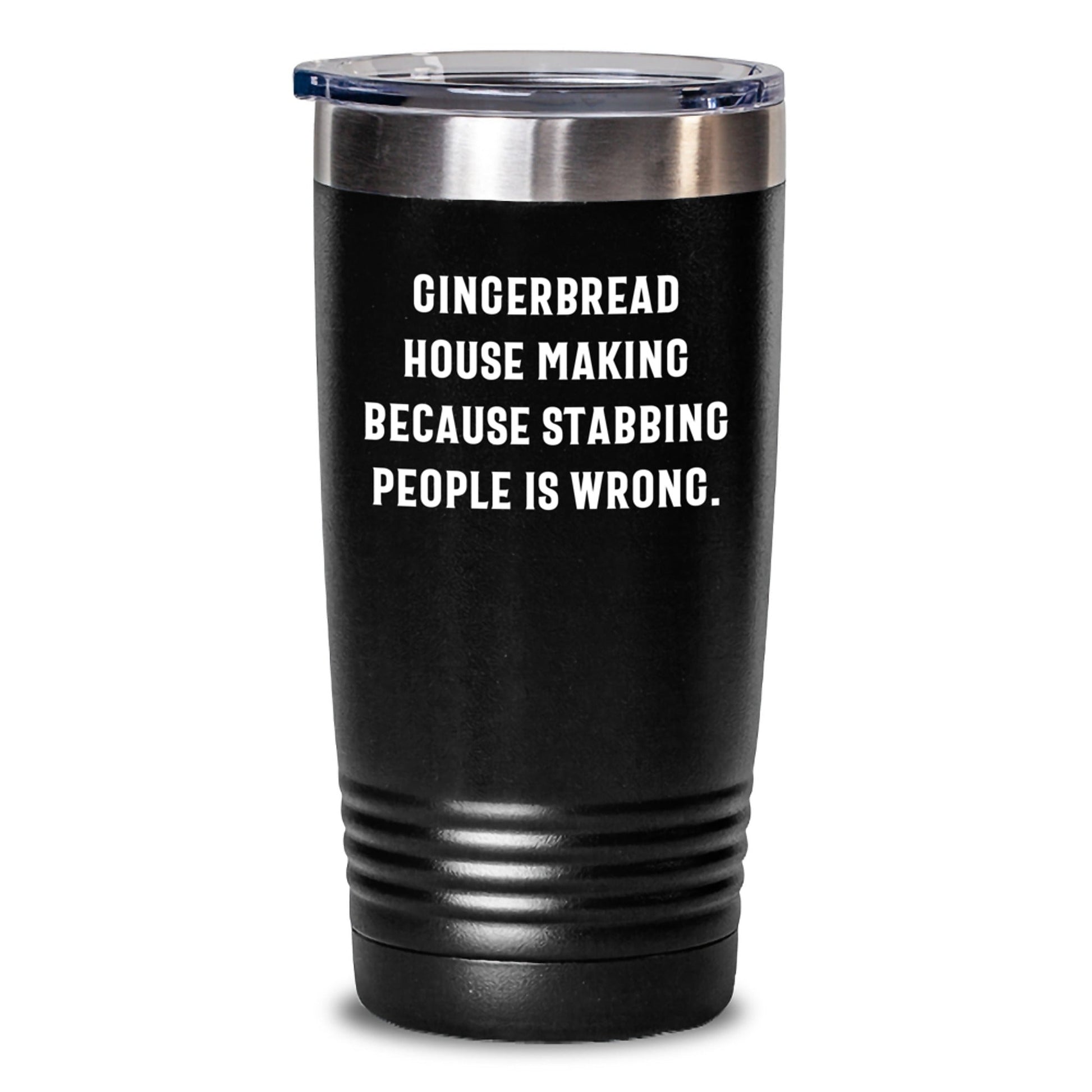 Gingerbread House Making Fun, Gifts for Friends from Family, 20oz or 30oz Vacuum Insulated Tumbler for Graduation - Victory Thru Vision