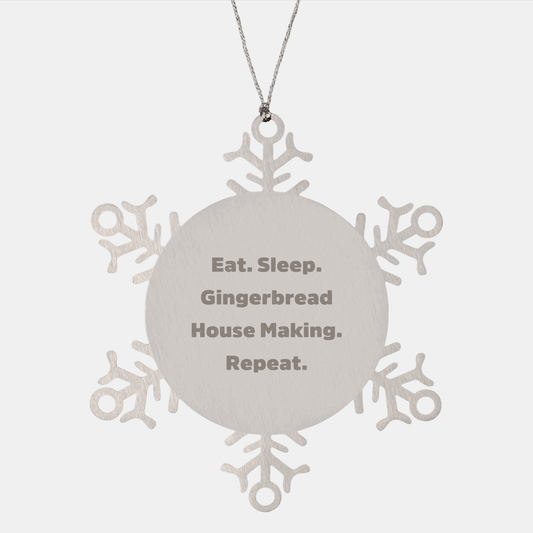 Gingerbread House Making Gifts for Women, Funny Snowflake Ornament from Friends, Handcrafted for Christmas Unique Gifts - Victory Thru Vision 