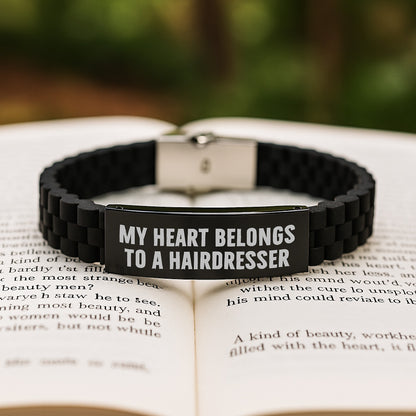 Funny Hairdresser Quotes Gifts from Men to Women Valentine's Glide lock Clasp Bracelet for Hairdresser - Image 2