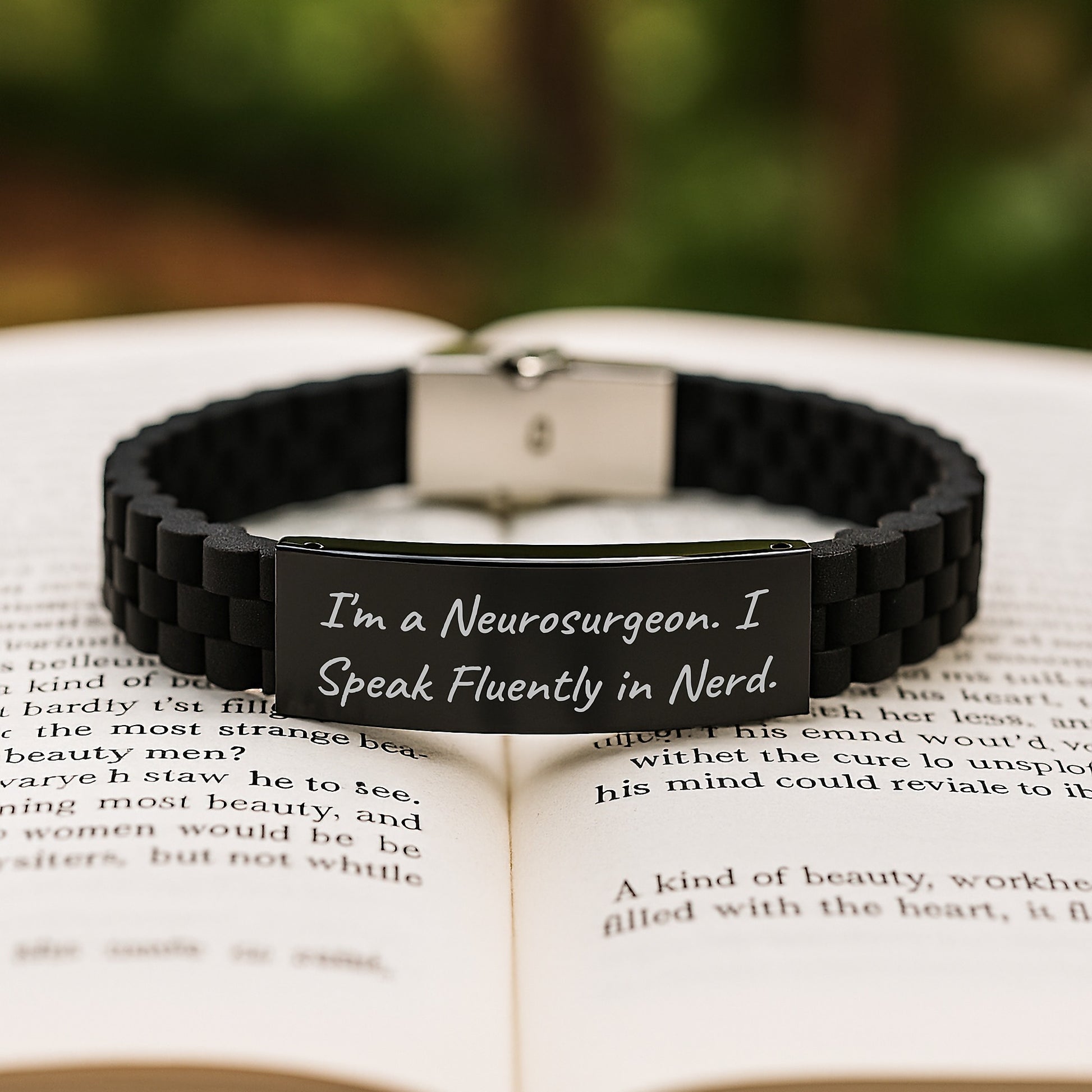 Funny Neurosurgeon Gifts from Men, Unique Christmas Unique Gifts for Neurosurgeon Men - Glide lock Clasp Bracelet - Image 2