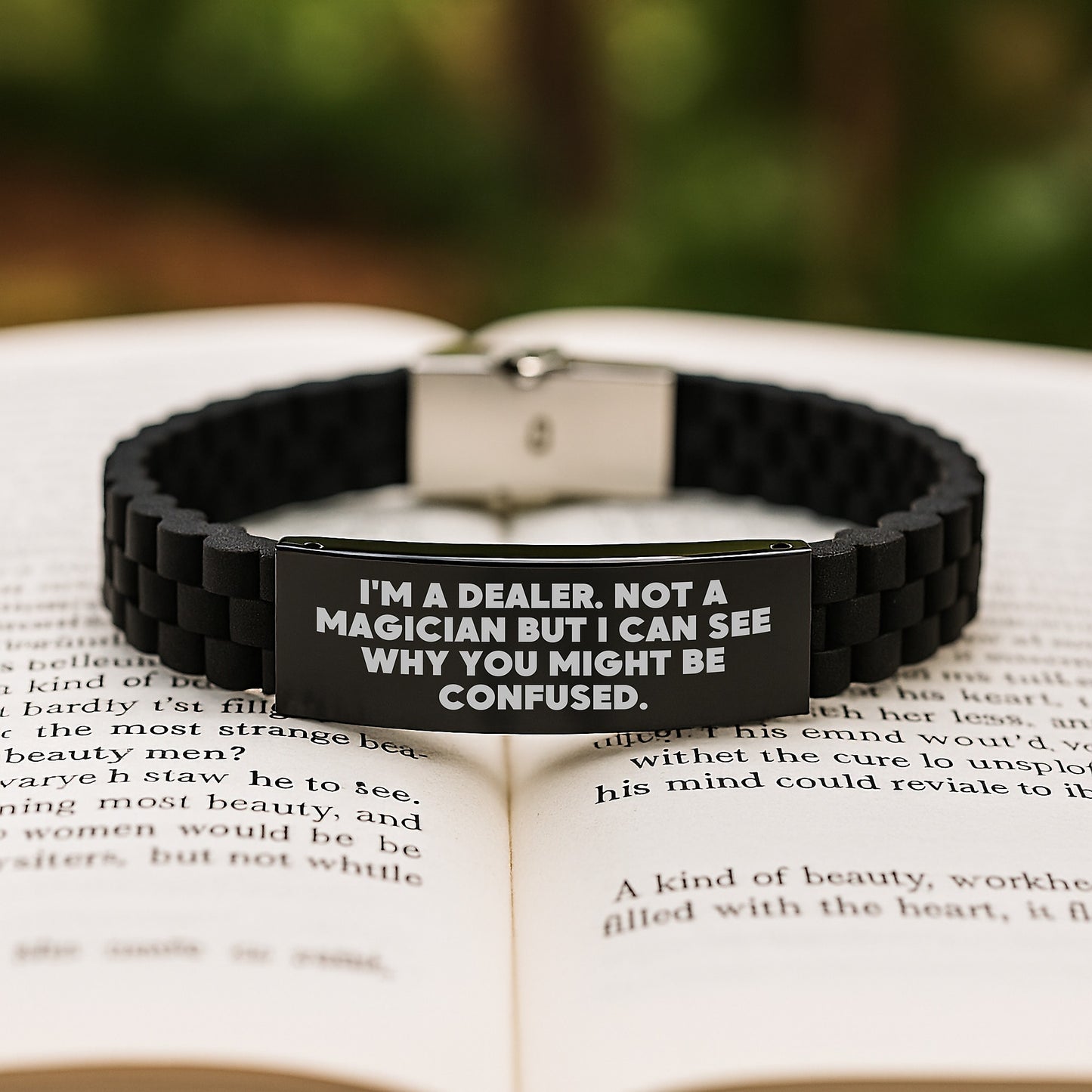 Funny Dealer Quotes Glide lock Clasp Bracelet Gifts for Men Friends from Dealer - Image 2