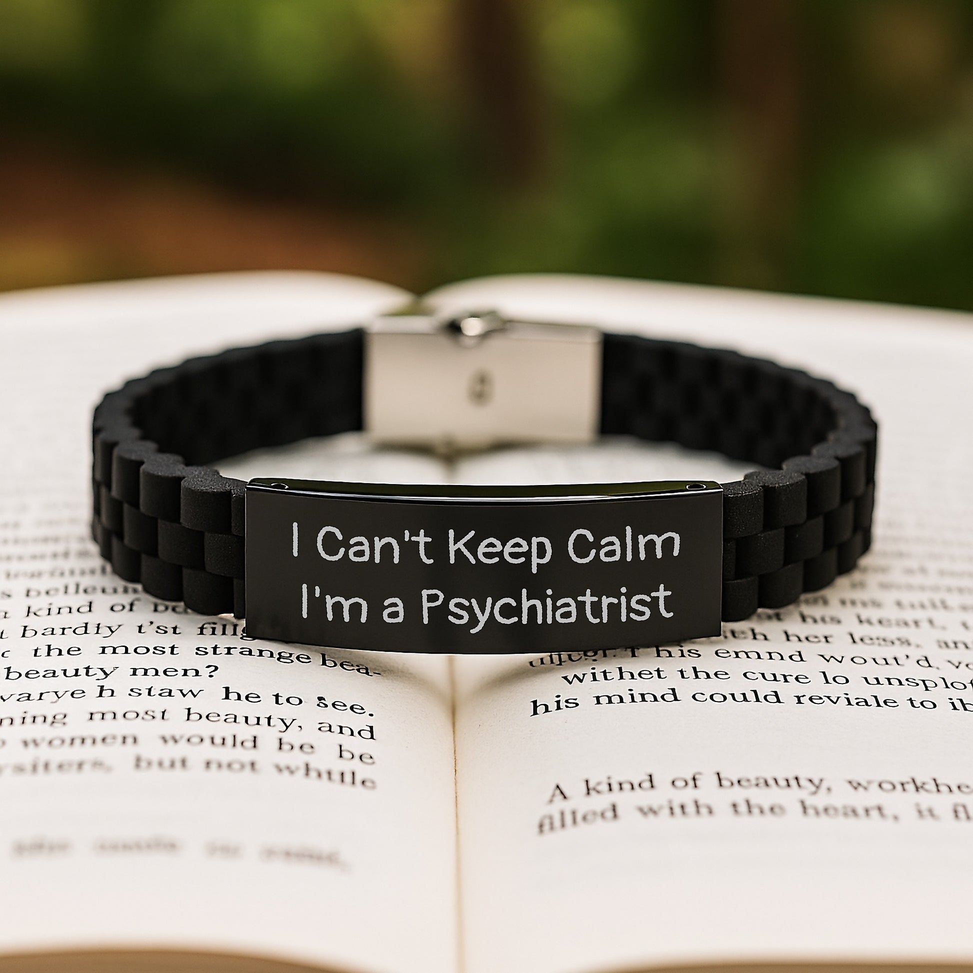 Funny Psychiatrist Gifts for Him, Christmas Unique Gifts from Friends, Glide lock Clasp Bracelet, I'm a Psychiatrist - Image 2