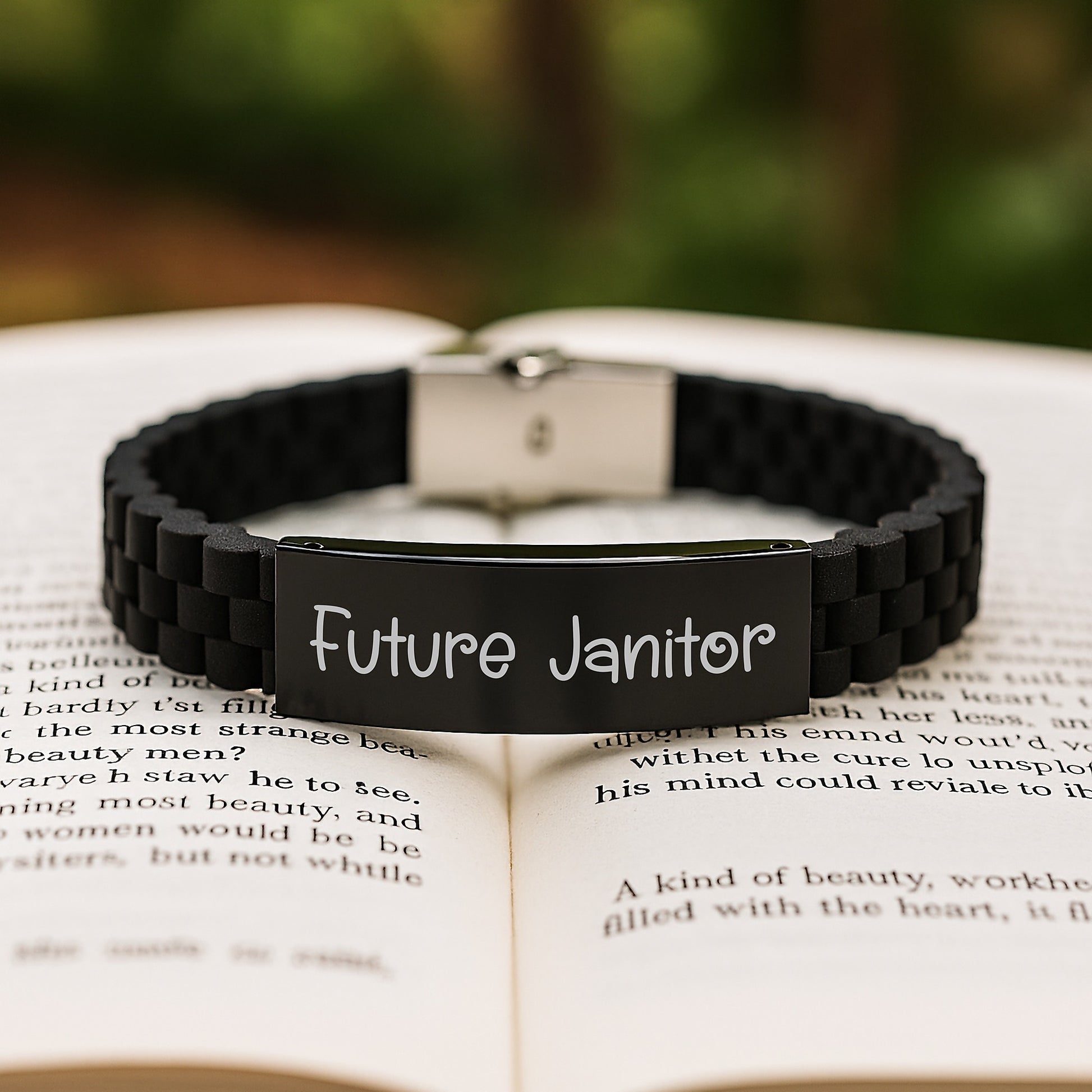 Funny Janitor Gifts for Men, Glide lock Clasp Bracelet with Inspirational Quote, Unique Christmas Unique Gifts from Friends - Image 2