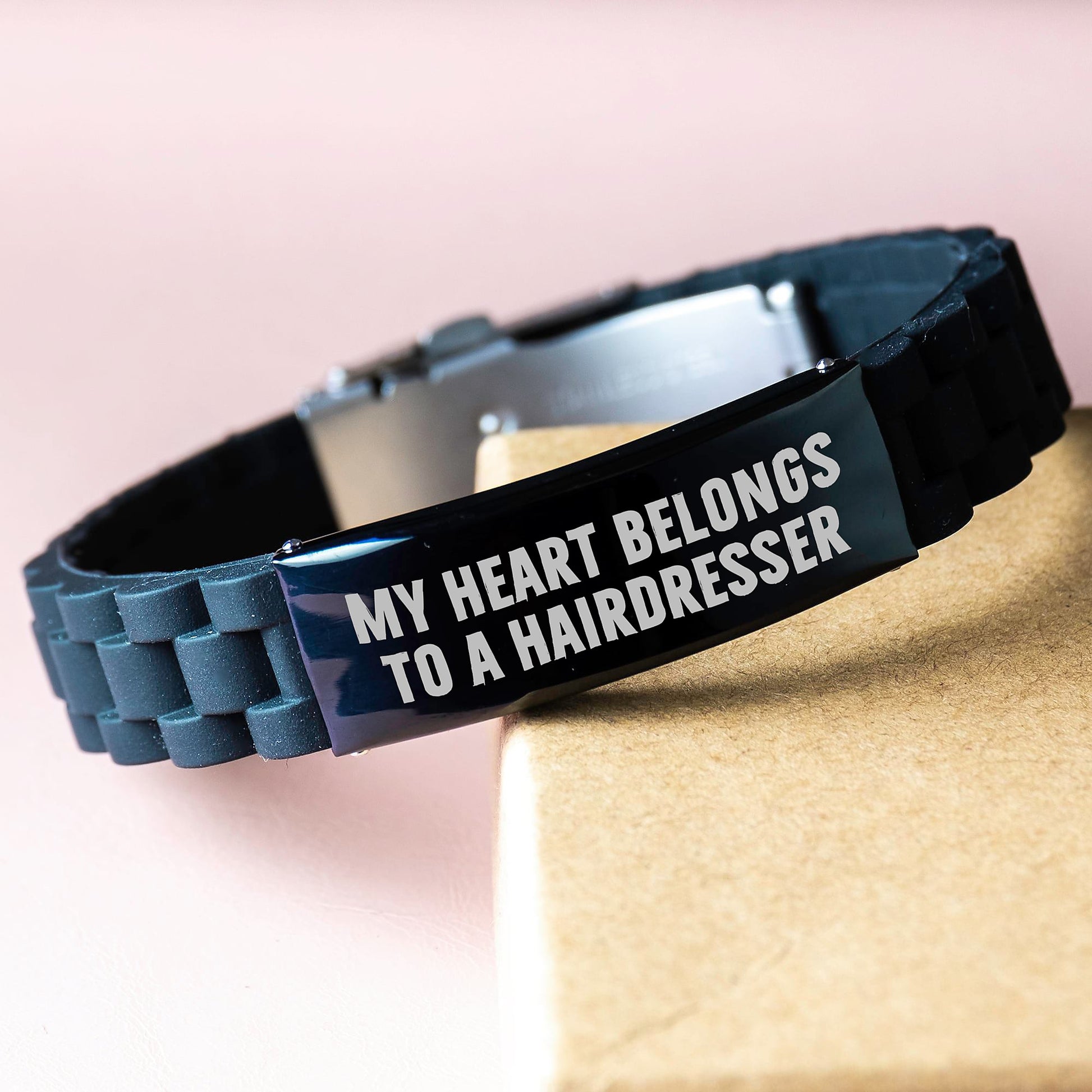 Funny Hairdresser Quotes Gifts from Men to Women Valentine's Glide lock Clasp Bracelet for Hairdresser - Image 3
