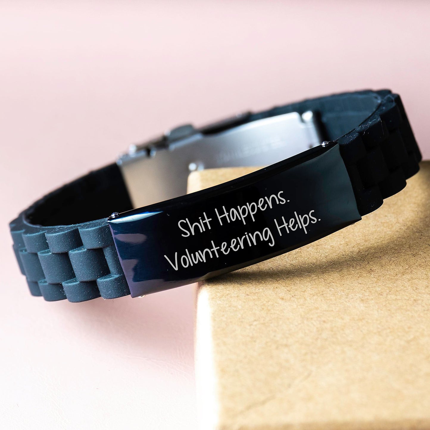 Funny Volunteering Quotes Glide lock Clasp Bracelet - Gifts from Men to Women for Valentine's - Image 3