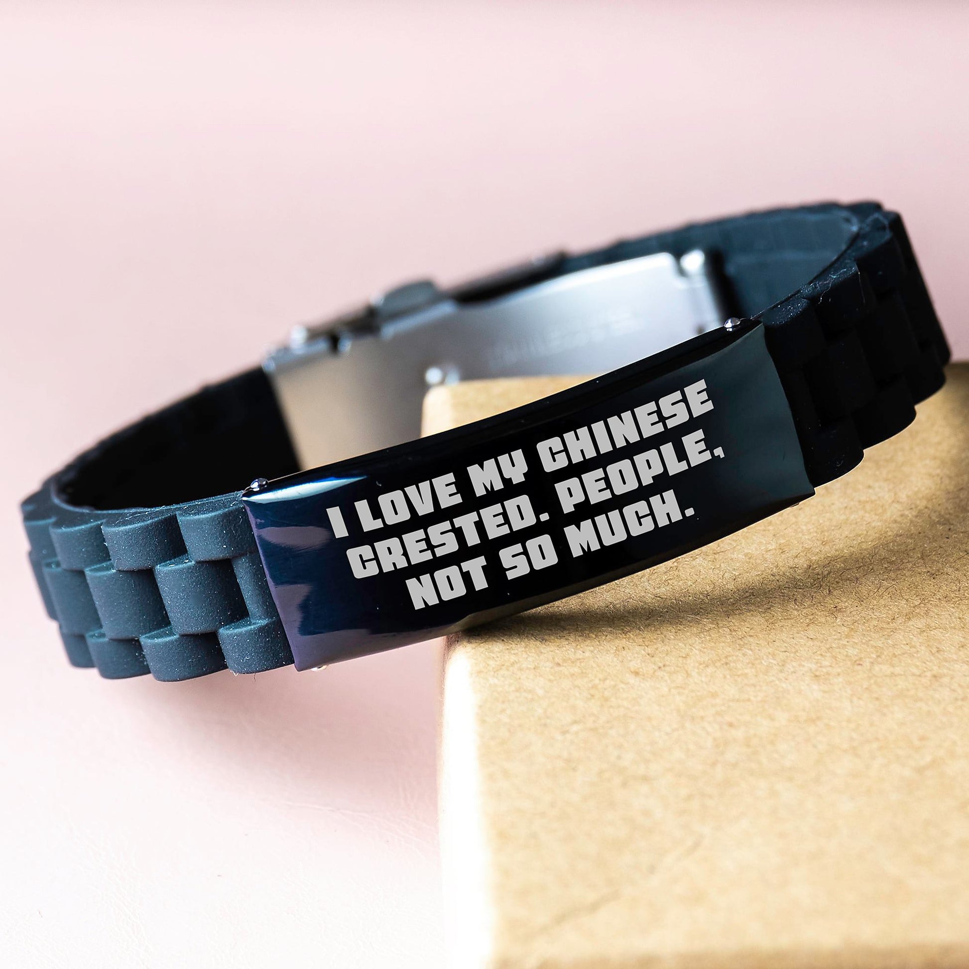 Chinese Crested Dog Lovers Funny Quote Glide lock Clasp Bracelet Gifts from Friends for Christmas Unique Presents - Image 3