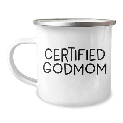 Godmom Certified Funny Gifts from Men for Godmom Camping Mug, Unique Father's Day Unique Gifts for Men - Victory Thru Vision 