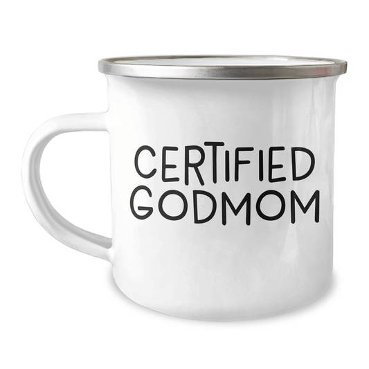 Godmom Certified Funny Gifts from Men for Godmom Camping Mug, Unique Father's Day Unique Gifts for Men - Victory Thru Vision 