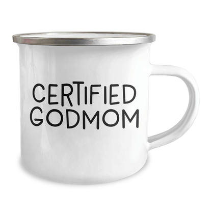 Godmom Certified Funny Gifts from Men for Godmom Camping Mug, Unique Father's Day Unique Gifts for Men - Victory Thru Vision 