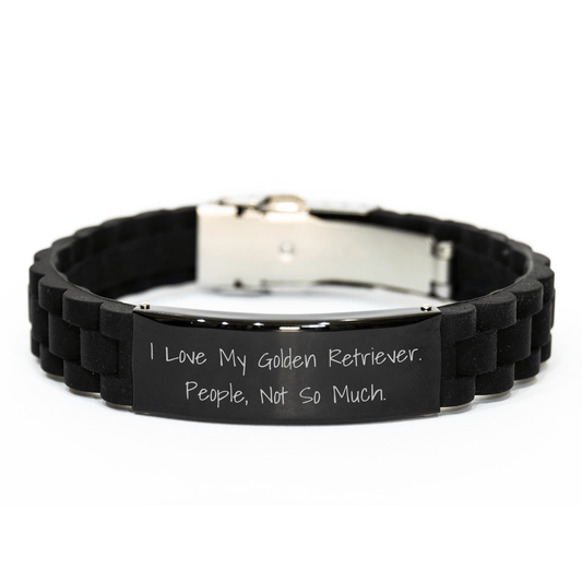Golden Retriever Dog Lovers' Funny Quote Gifts from Men to Women, Adjustable Glide lock Clasp Bracelet for Mother's Day - Victory Thru Vision 