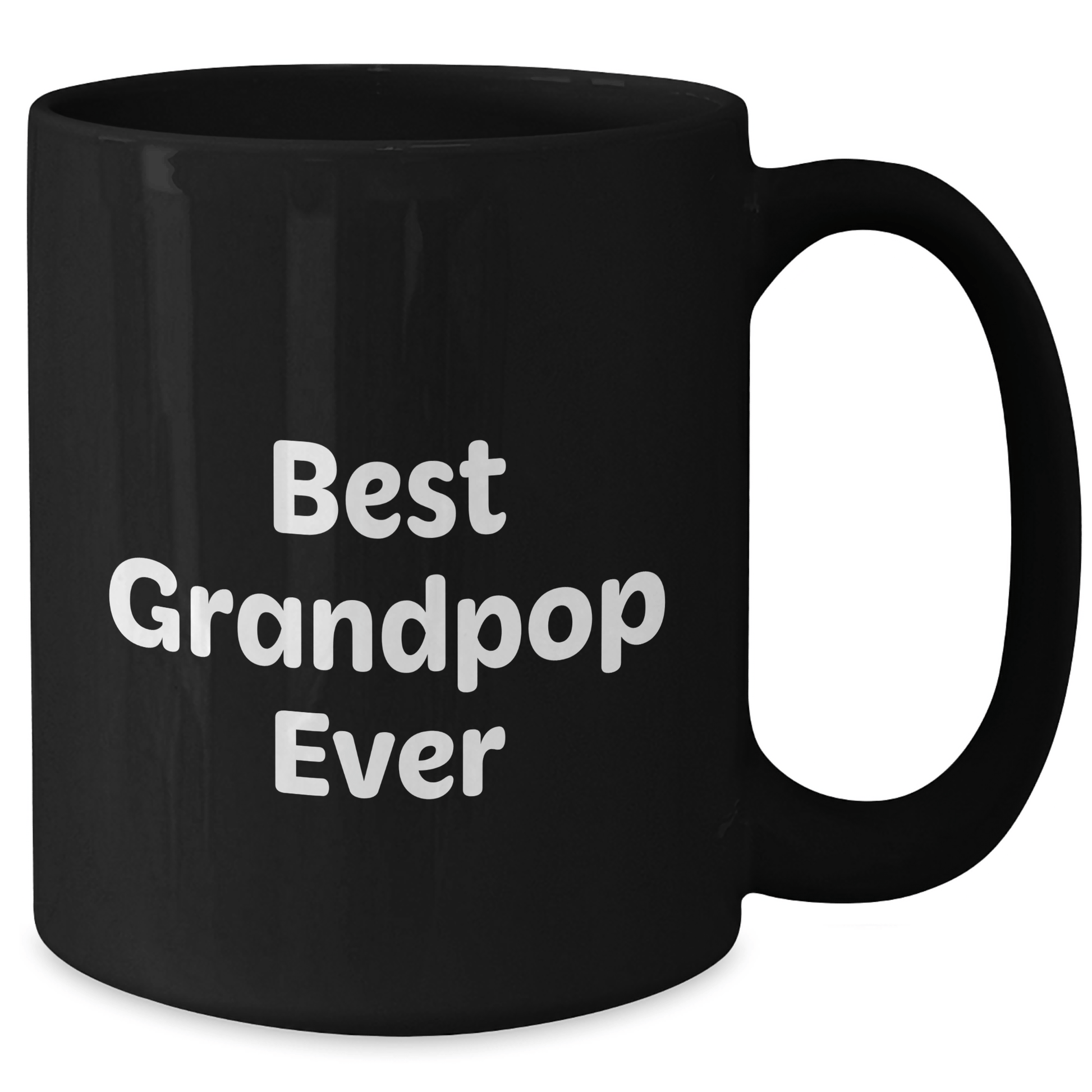Grandpop's Best Ever Funny Gift Ideas for Men, Funny Black Coffee Mug for Graduation, Gifts from Family - Victory Thru Vision