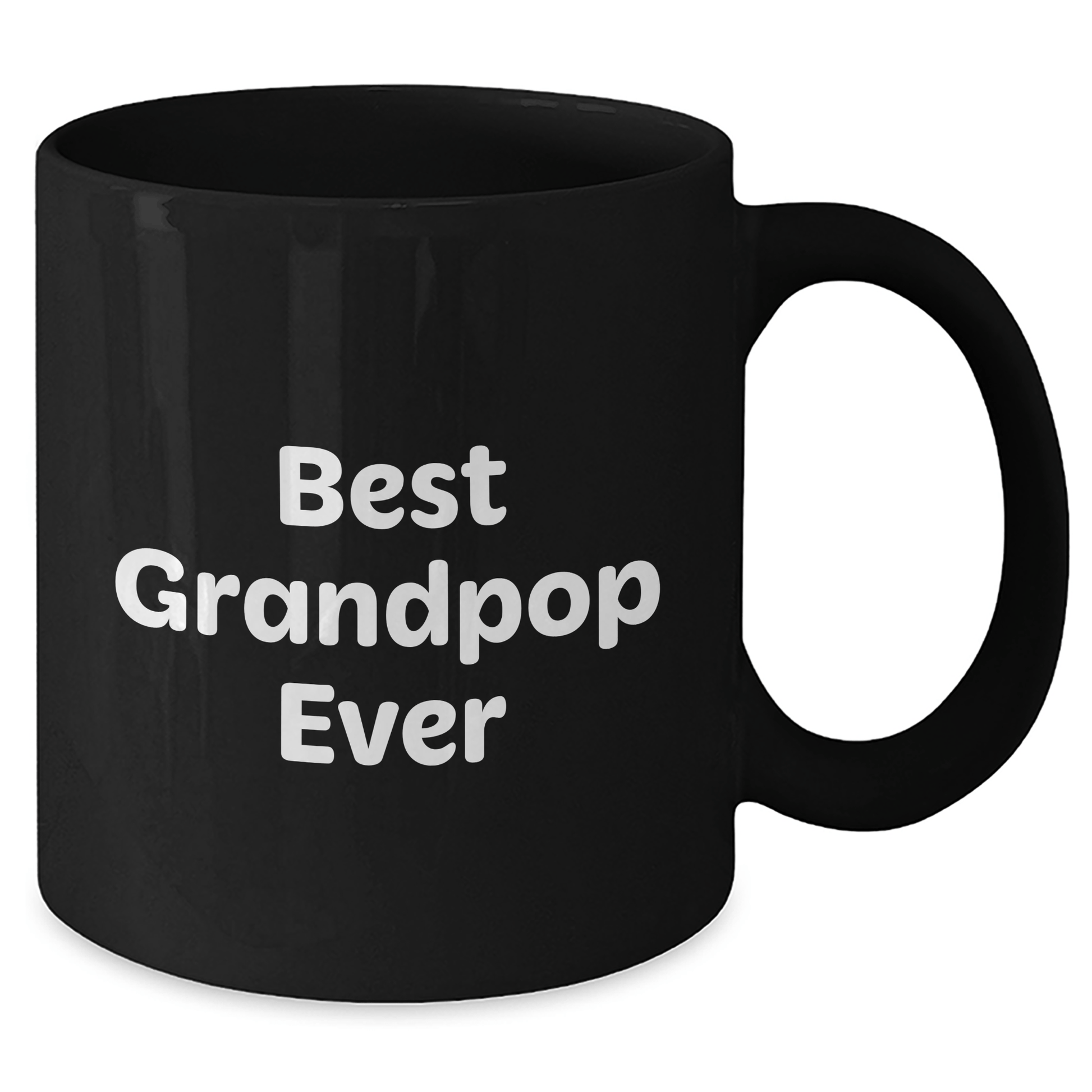 Grandpop's Best Ever Funny Gift Ideas for Men, Funny Black Coffee Mug for Graduation, Gifts from Family - Victory Thru Vision