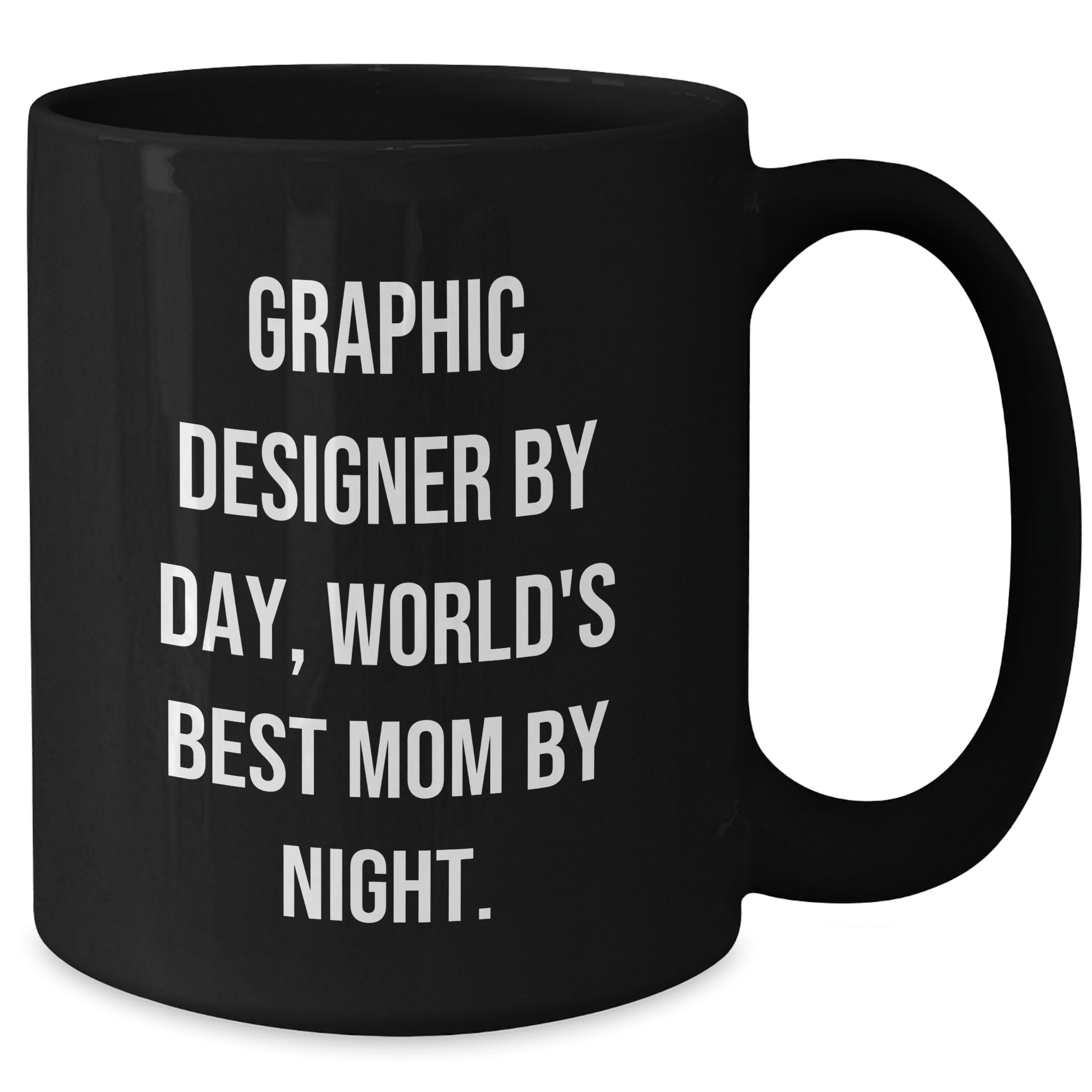 Graphic Designer Gifts, Black Coffee Mugs, Funny Quote, Father's Day Unique Gifts from Mom to Graphic Designer - Victory Thru Vision 