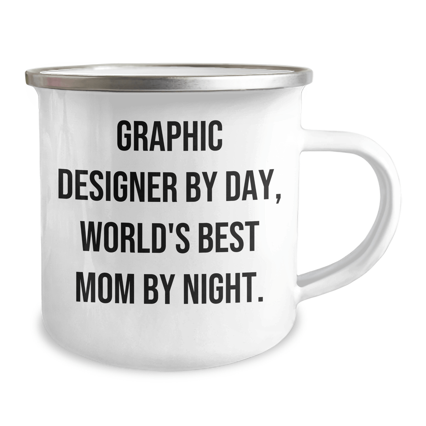 Graphic Designer Gifts, Funny Quote Camping Mug for Graphic Designer, Father's Day Unique Gifts from Mom to Dad - Victory Thru Vision 