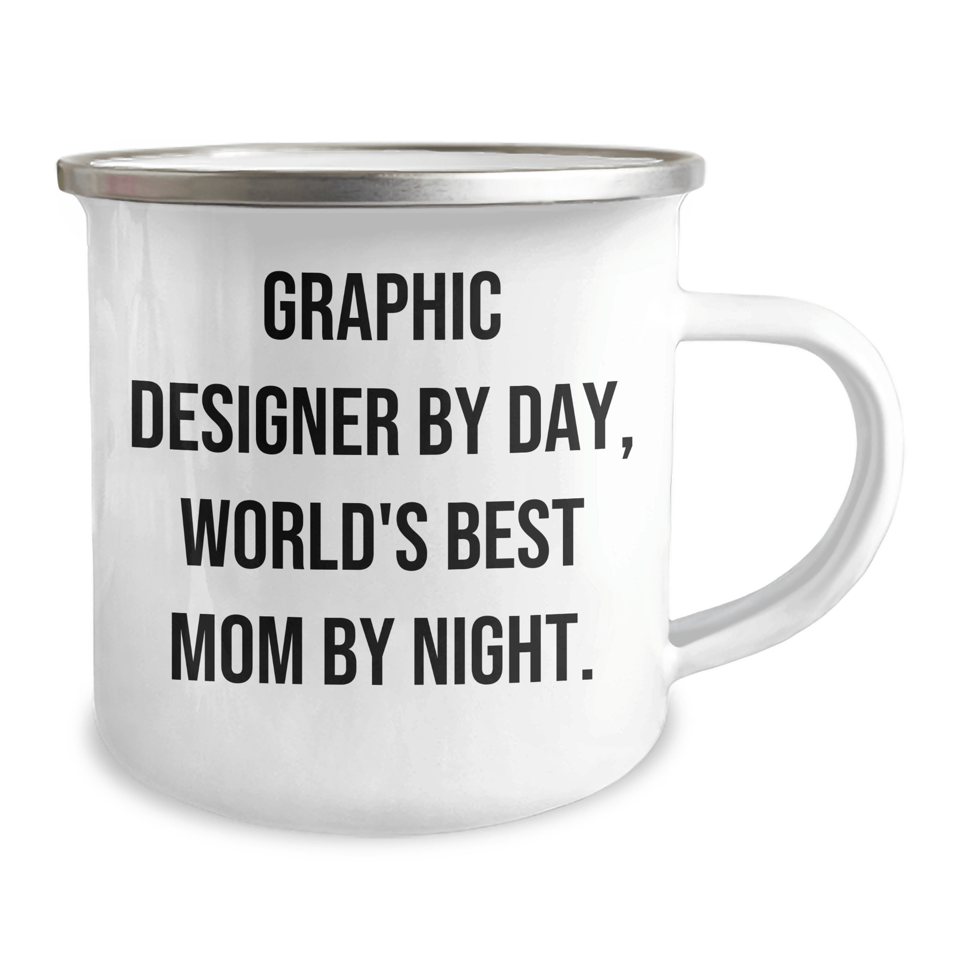Graphic Designer Gifts, Funny Quote Camping Mug for Graphic Designer, Father's Day Unique Gifts from Mom to Dad - Victory Thru Vision 