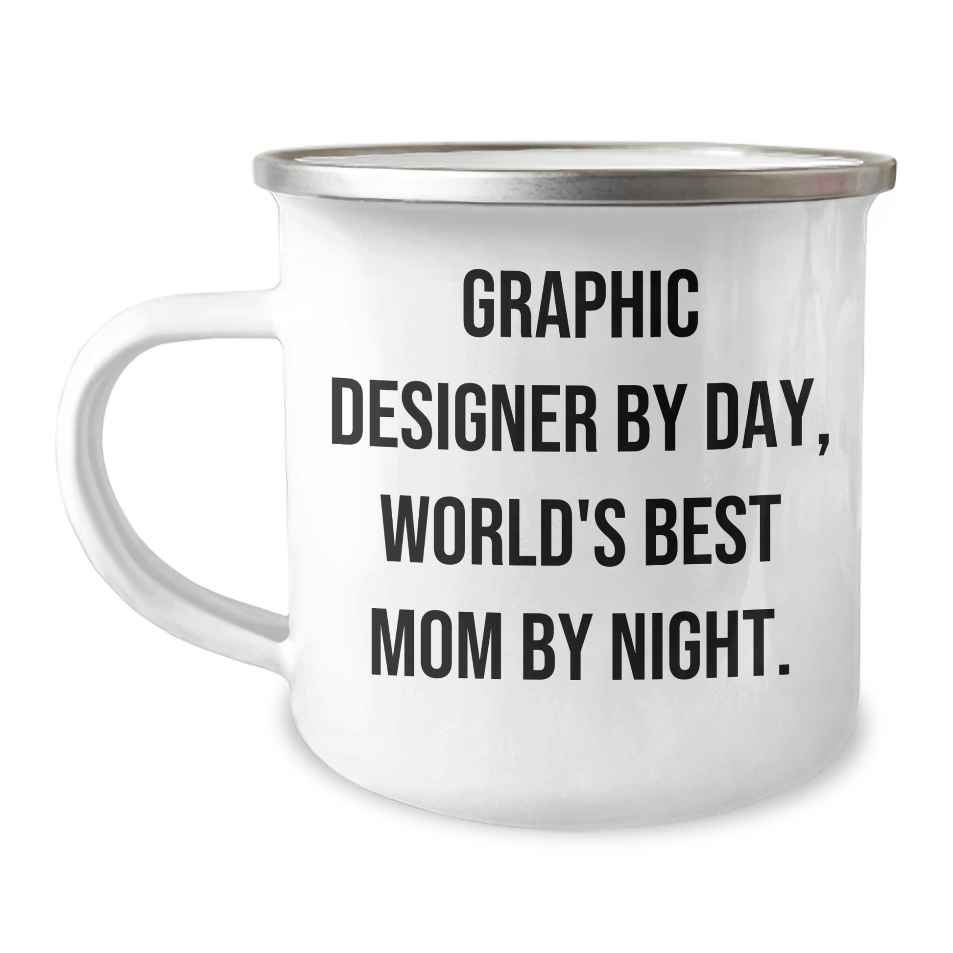 Graphic Designer Gifts, Funny Quote Camping Mug for Graphic Designer, Father's Day Unique Gifts from Mom to Dad - Victory Thru Vision 