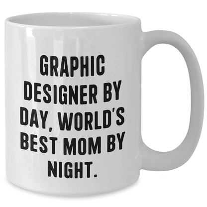 Graphic Designer Gifts, Funny Quote White Coffee Mug, Father's Day Unique Gifts from Friends, Coworkers, or Family - Victory Thru Vision 