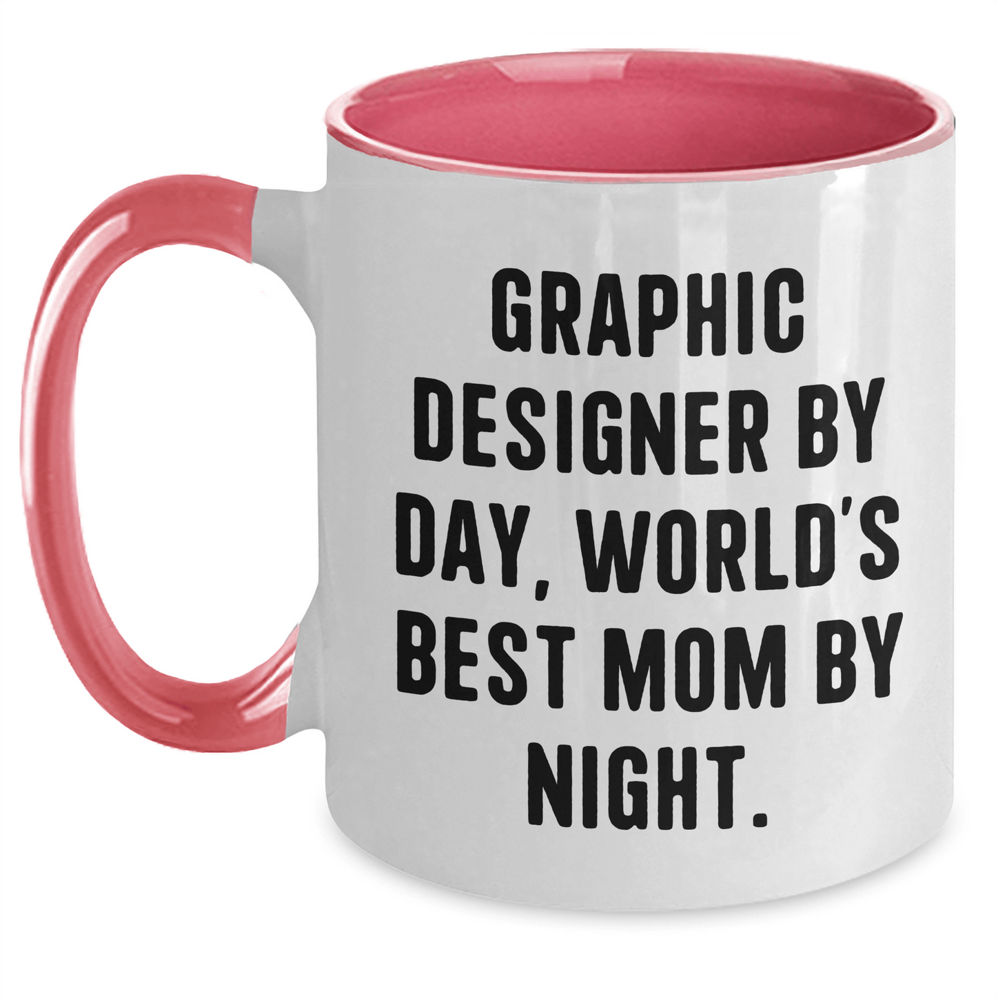 Graphic Designer Quotes Gifts from Mom, Unique Two Tone Coffee Mug for Dad, Father's Day Unique Gifts for Graphic Designer - Victory Thru Vision 