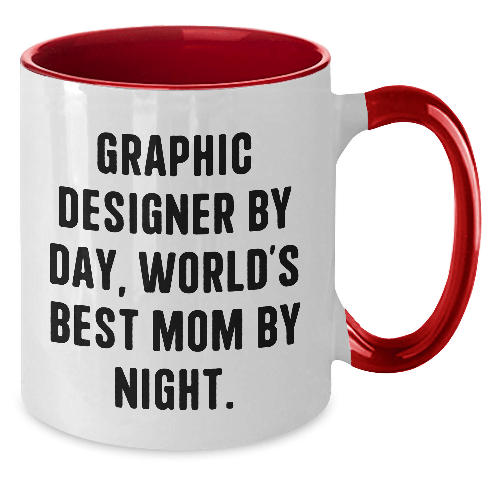 Graphic Designer Quotes Gifts from Mom, Unique Two Tone Coffee Mug for Dad, Father's Day Unique Gifts for Graphic Designer - Victory Thru Vision 