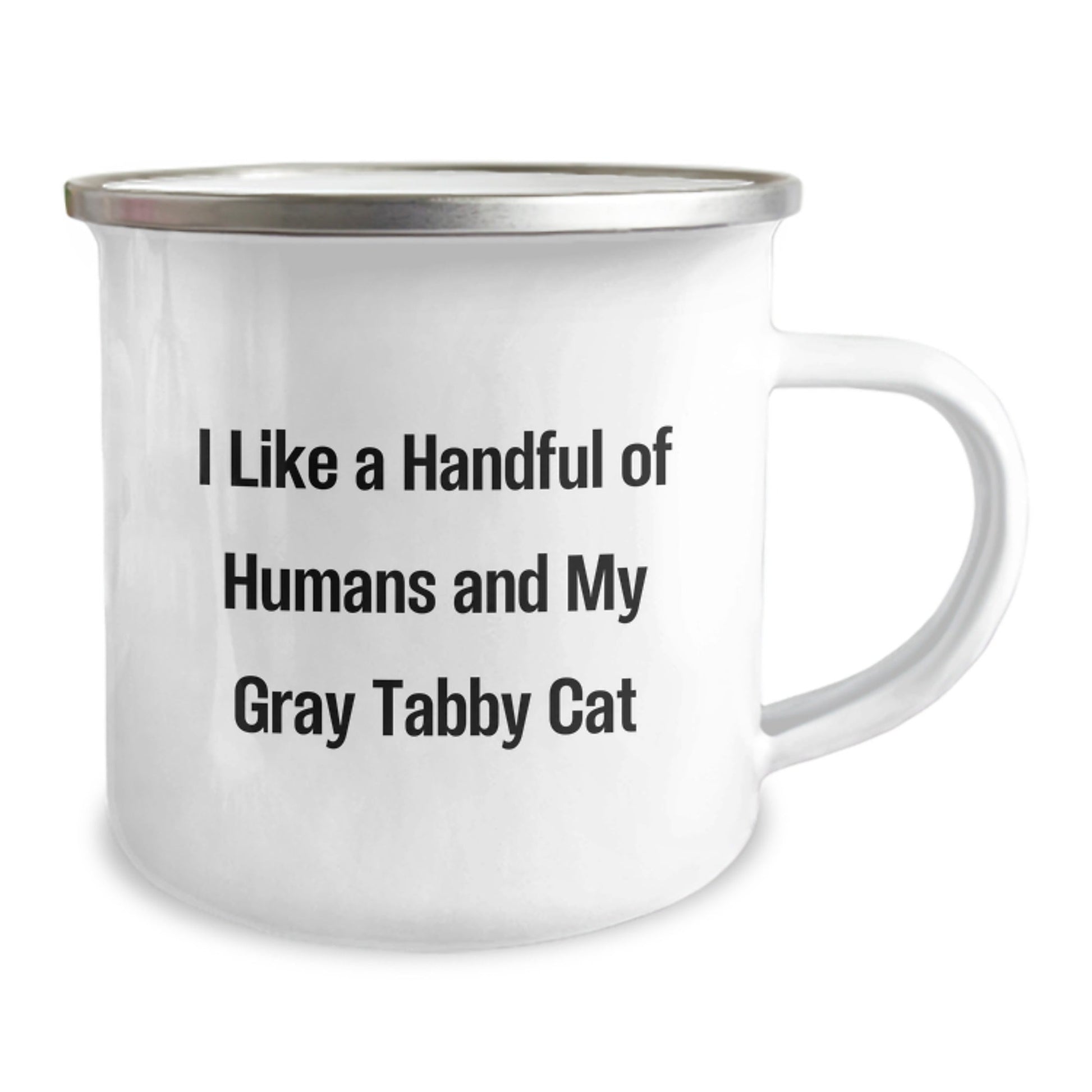 Gray Tabby Cat Lovers Gifts from Family to Friends - Funny Quote Camping Mug for Graduation - Victory Thru Vision