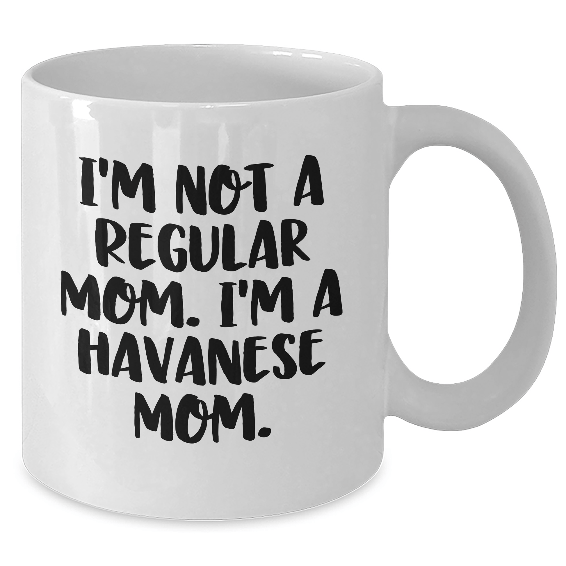 Havanese Dog Mom Coffee Mug, Funny Gifts from Friends, Family, or Coworkers for Havanese Dog Lovers, White 11oz or 15oz Ceramic Mug for Graduation - Victory Thru Vision