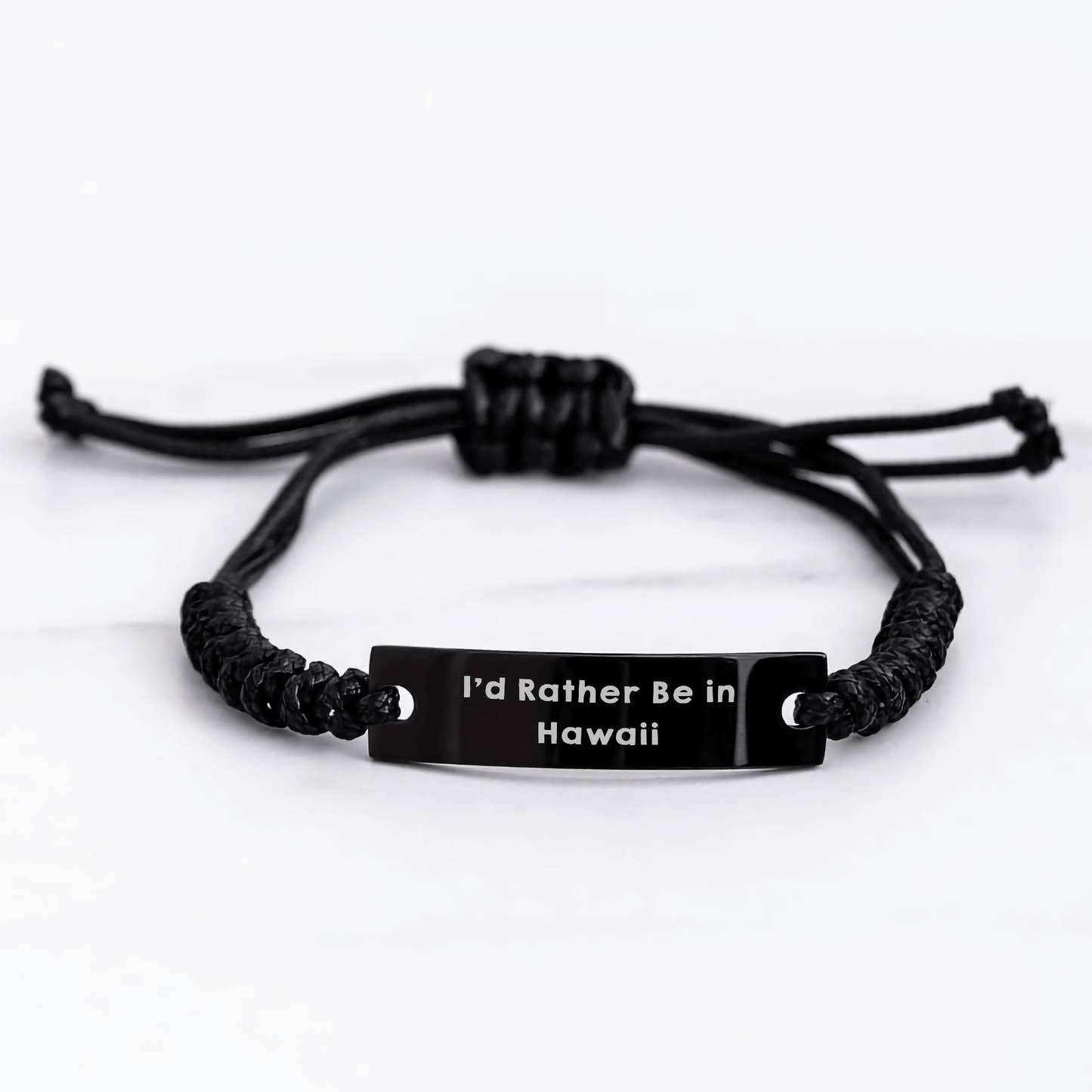 Hawaii Rope Bracelet, 'I'd Rather Be In Hawaii', Adjustable Graduation Unique Gifts for Him, Her, Friends, Family from Hawaii - Victory Thru Vision 