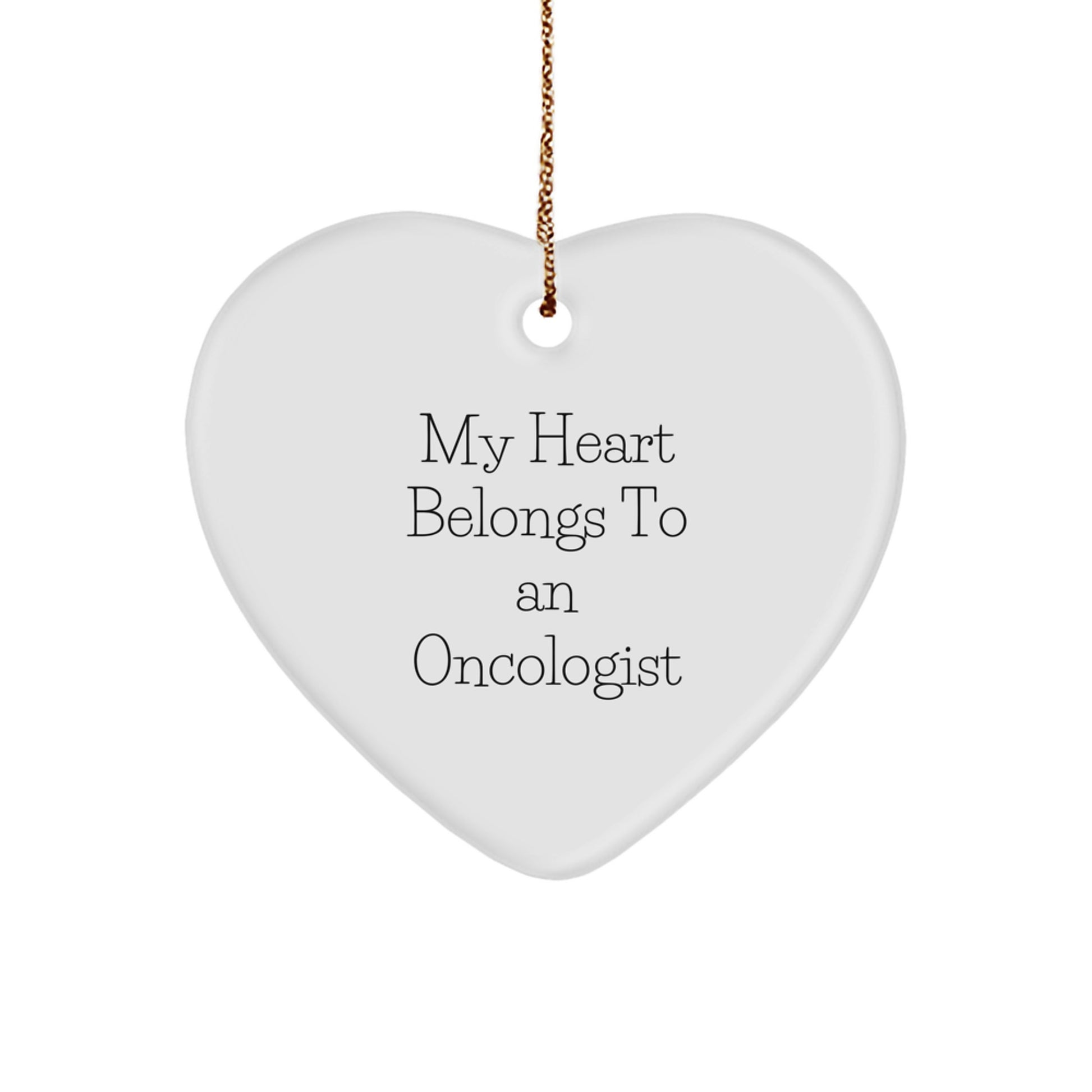 Funny Heart Ornament Gifts from Friends to Oncologist, Christmas Unique Gifts for Men - Image 1