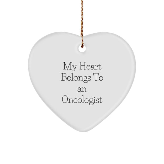 Funny Heart Ornament Gifts from Friends to Oncologist, Christmas Unique Gifts for Men - Image 1