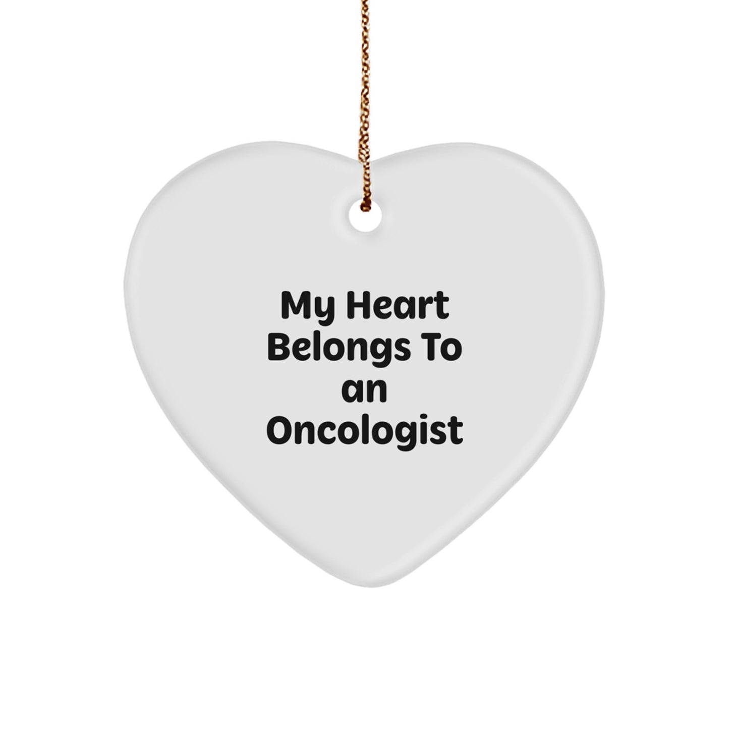 Funny Oncologist Heart Ornament Gifts from Family Friends Coworkers for Christmas Unique Gifts - Image 1