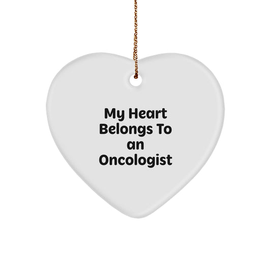 Funny Oncologist Heart Ornament Gifts from Family Friends Coworkers for Christmas Unique Gifts - Image 1