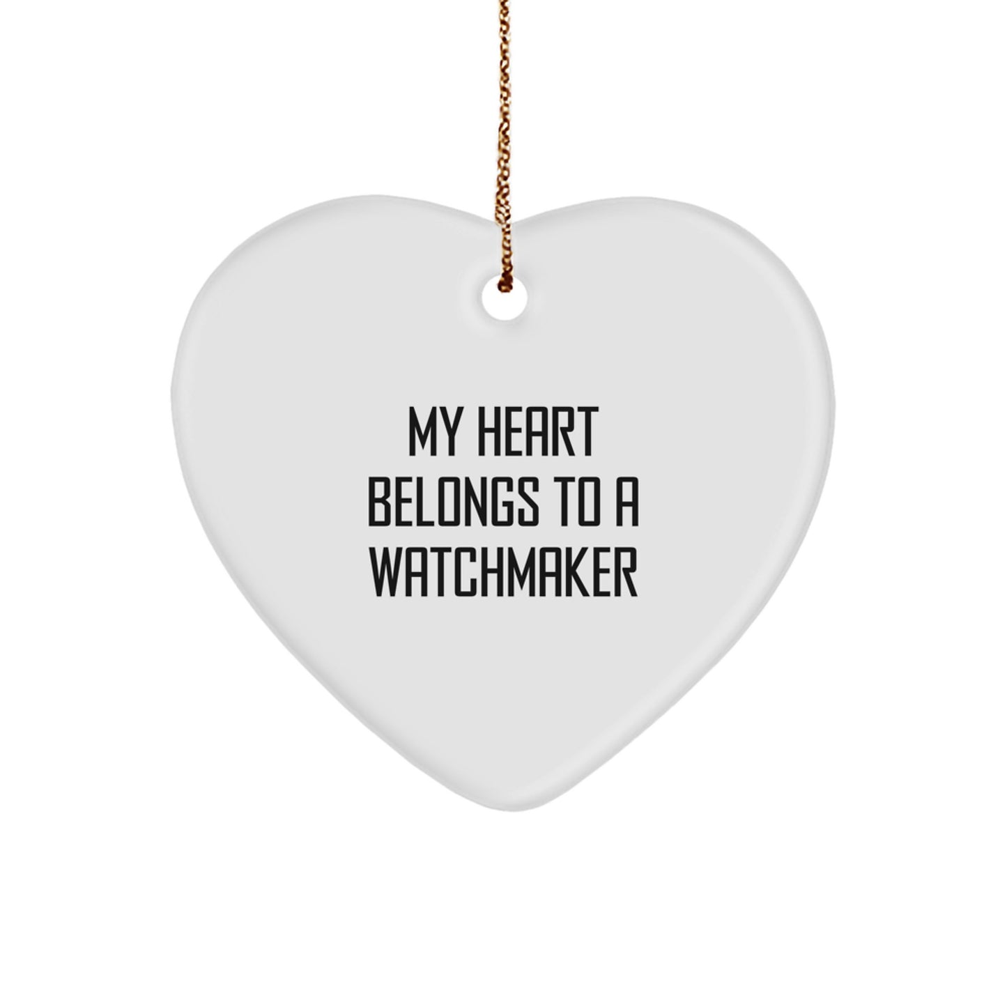 Funny Watchmaker Gifts from Husband to Wife, Heart Ornament for Watchmaker Lover, Christmas Unique Gifts - Image 1