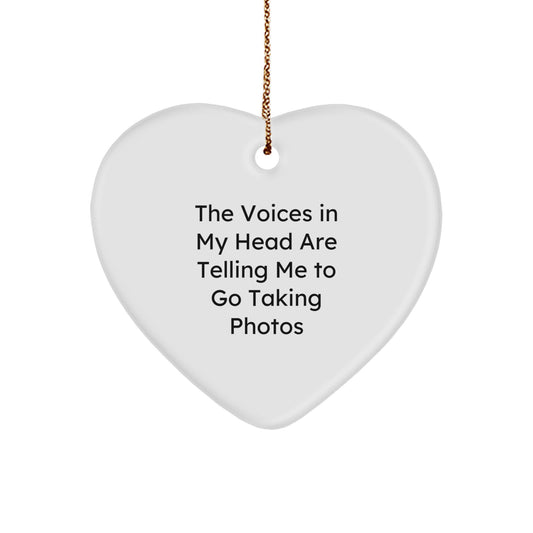 Funny Taking Photos Heart Ornament Gifts from Friends for Friends Who Love Taking Photos This Christmas - Image 1