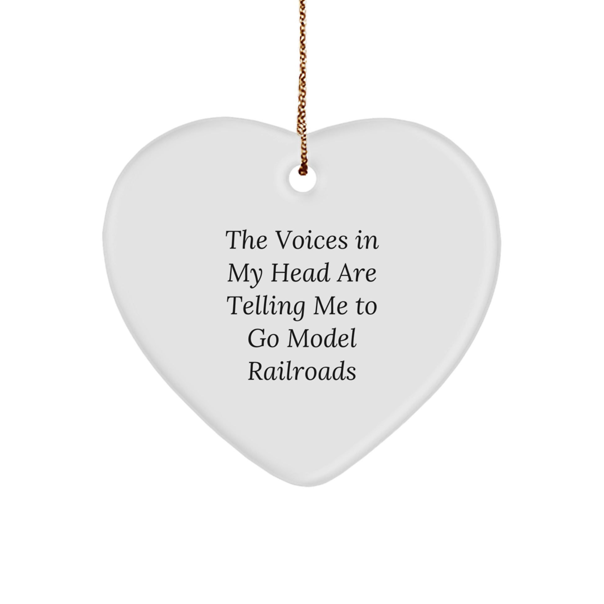 Funny Model Railroads Heart Ornament Gifts for Friends, Women, Family, Christmas Unique Decorations from Men - Image 1
