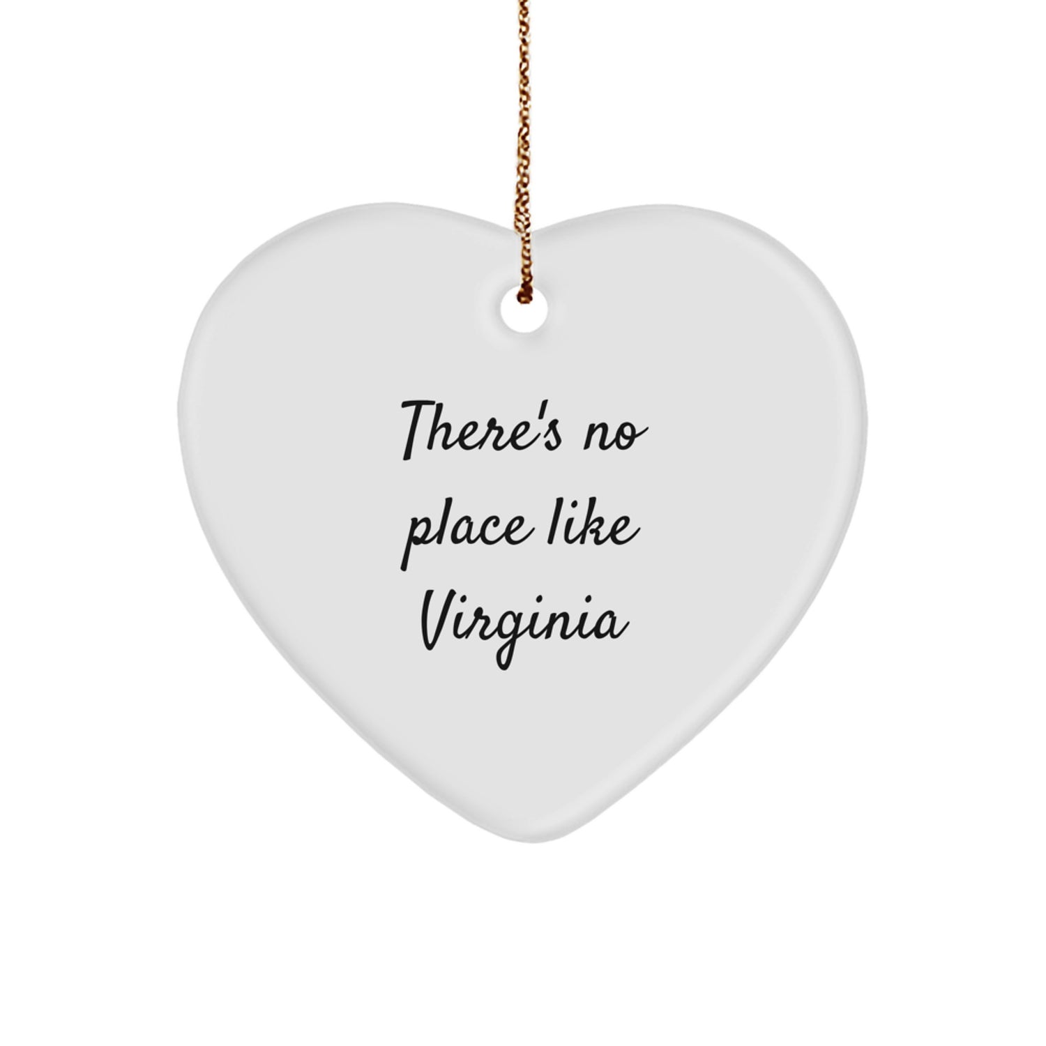 Funny Virginia Heart Ornament Gifts from Virginia Lovers for Virginia Residents, Christmas Unique Gifts for Men, Women, Family, Friends, Coworkers - Image 1