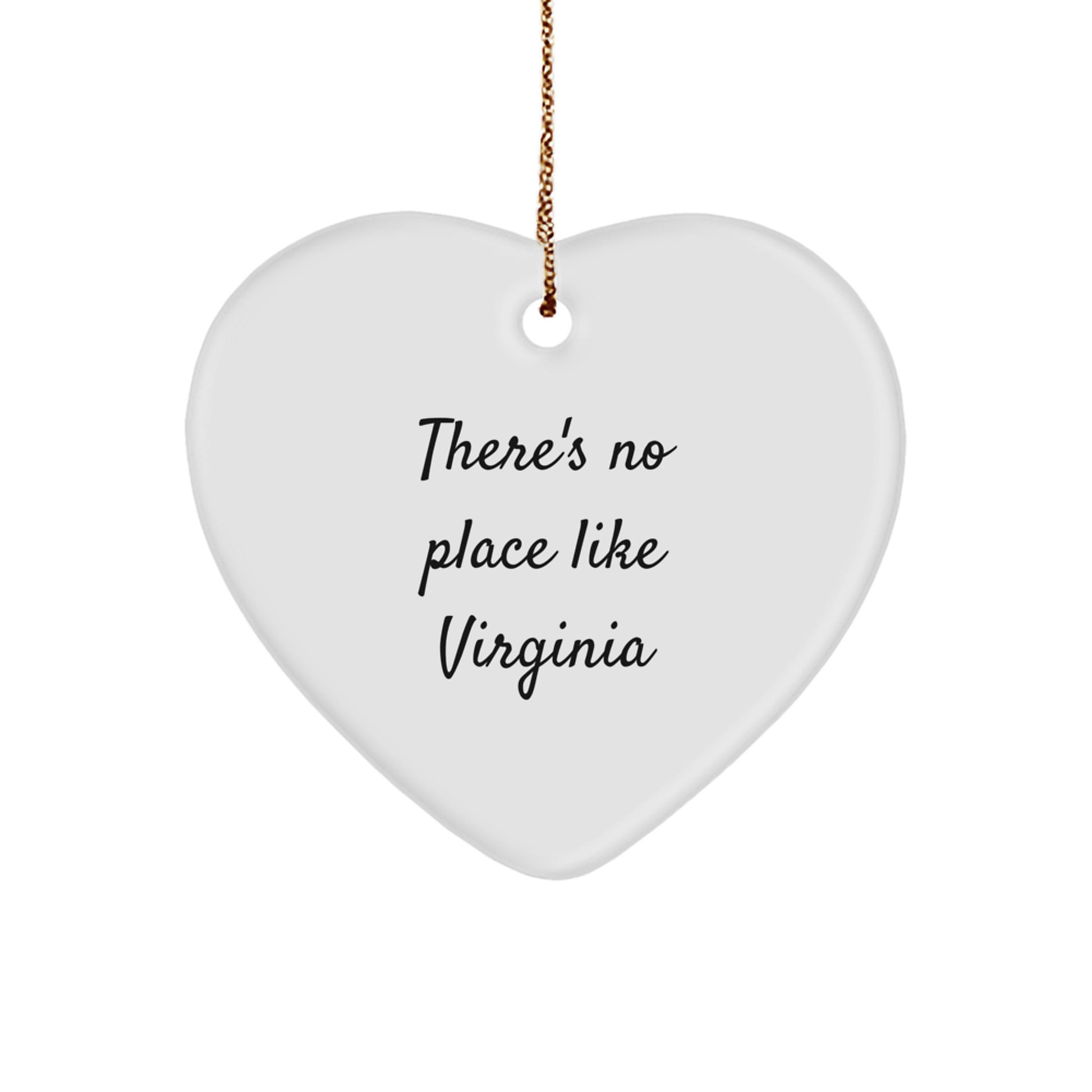 Funny Virginia Heart Ornament Gifts from Virginia Lovers for Virginia Residents, Christmas Unique Gifts for Men, Women, Family, Friends, Coworkers - Image 1