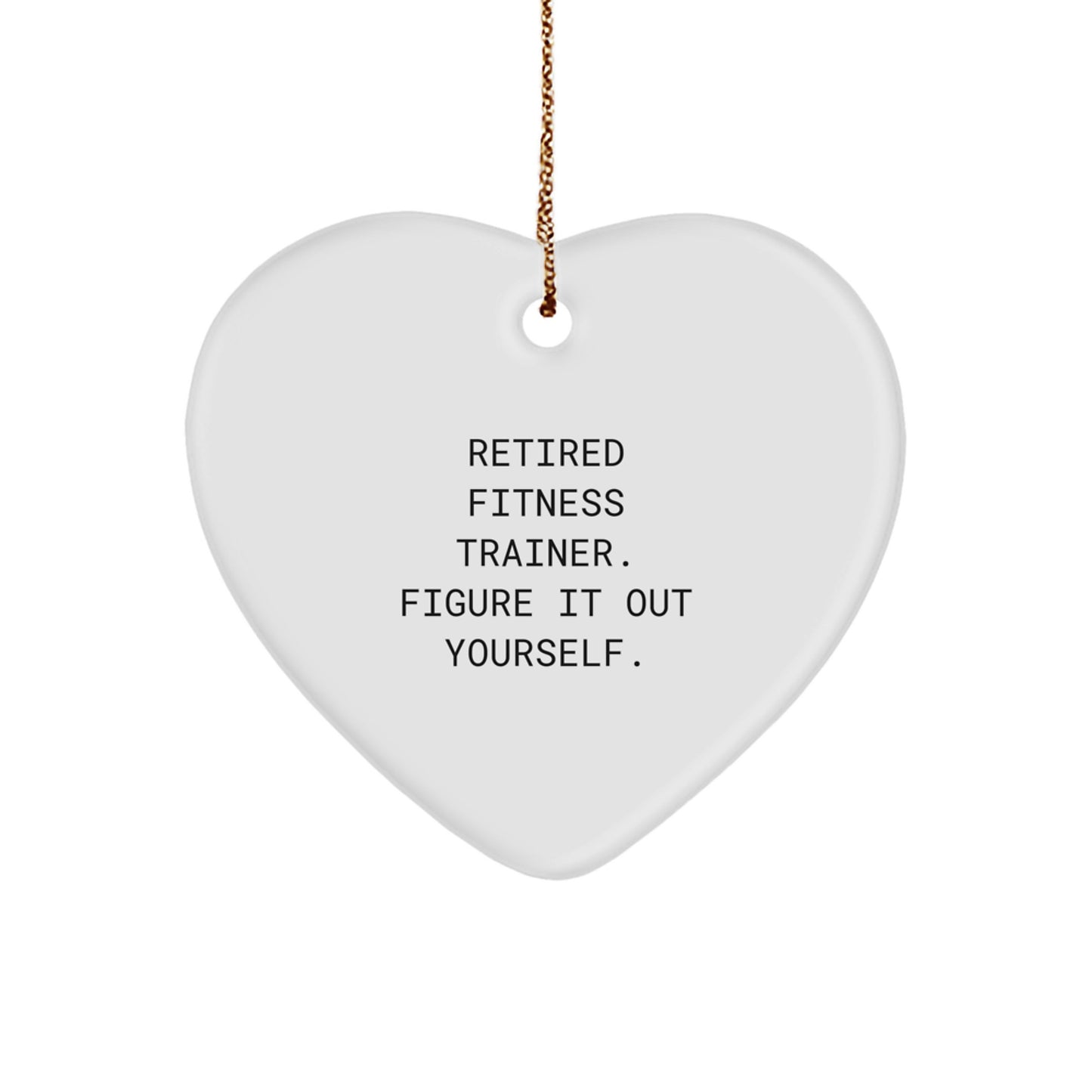 Funny Fitness Trainer Heart Ornament Gifts from Family to Fitness Trainers for Christmas Unique - Image 1