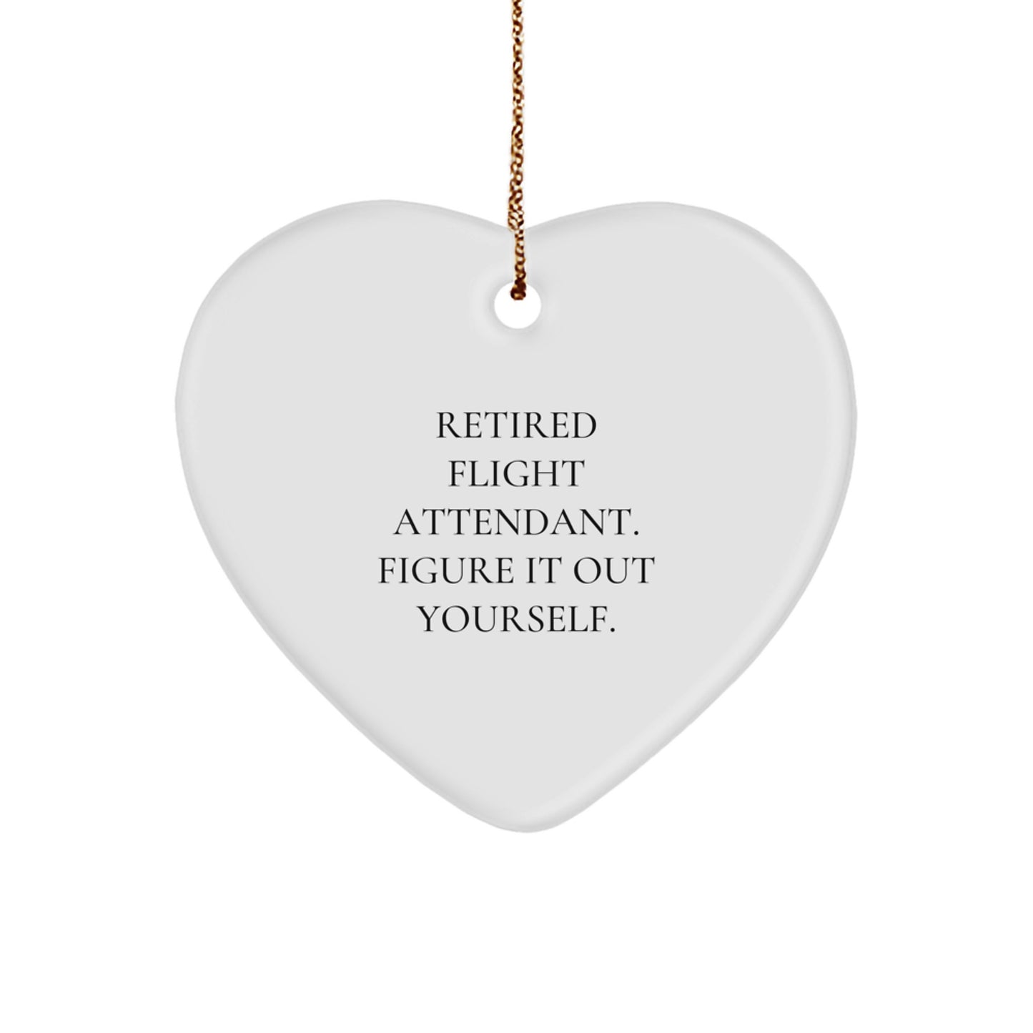 Flight Attendant Heart Ornament Gifts from Friends, Coworkers, or Family to Show Appreciation, Funny Quote, Christmas Unique Decorations - Image 1