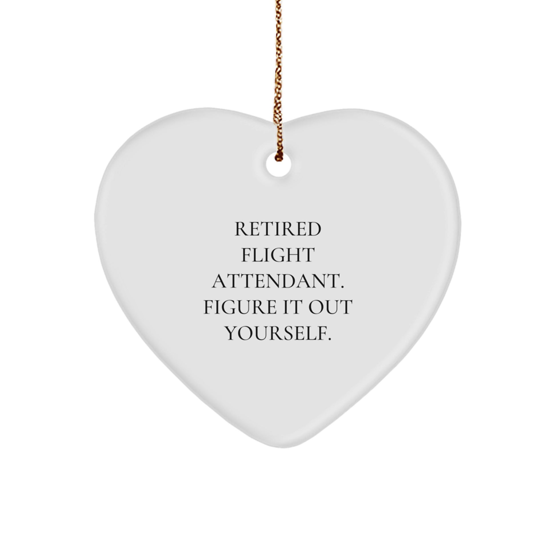 Flight Attendant Heart Ornament Gifts from Friends, Coworkers, or Family to Show Appreciation, Funny Quote, Christmas Unique Decorations - Image 1