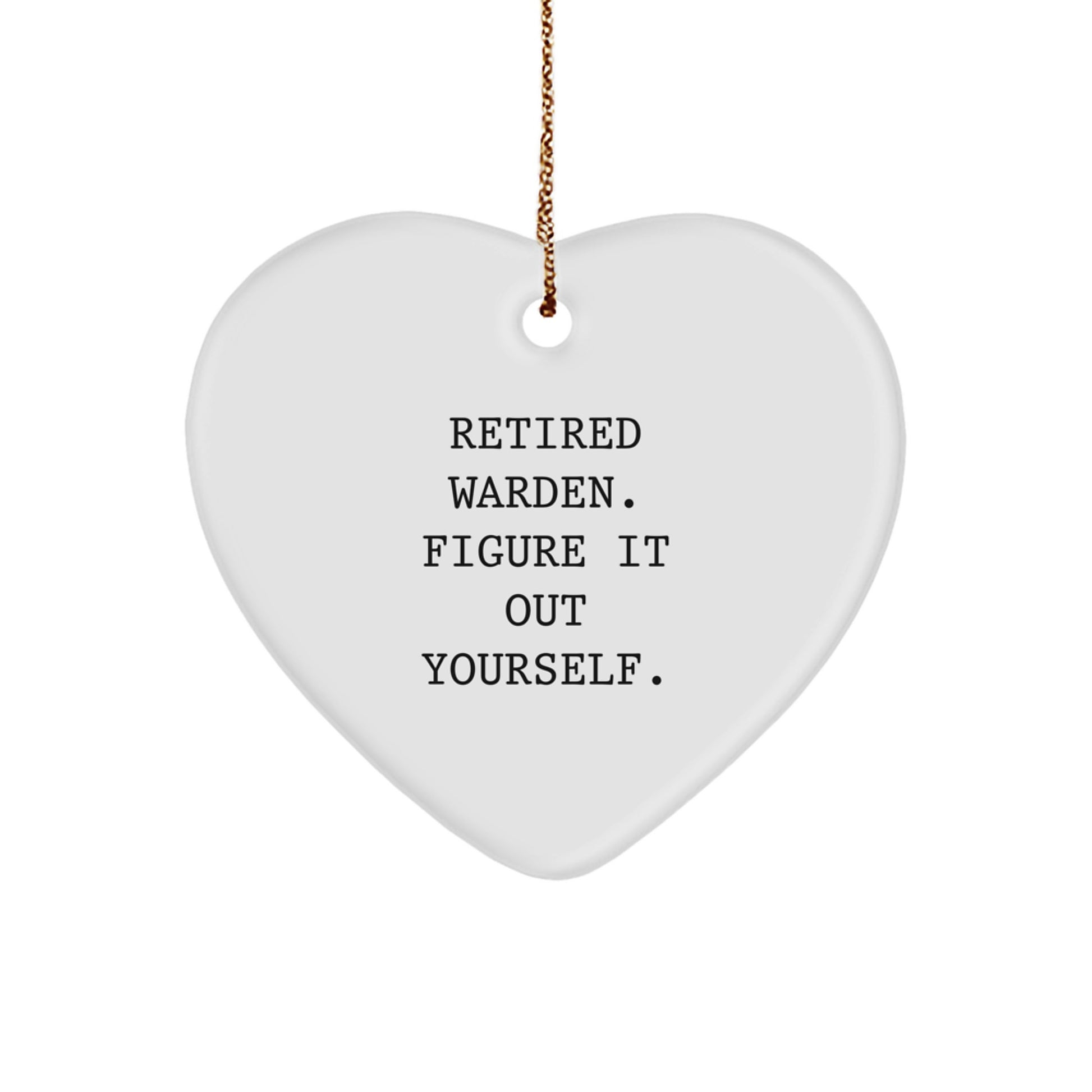 Funny Warden Heart Ornament Gifts from Friends for Warden's Christmas Unique - Image 1