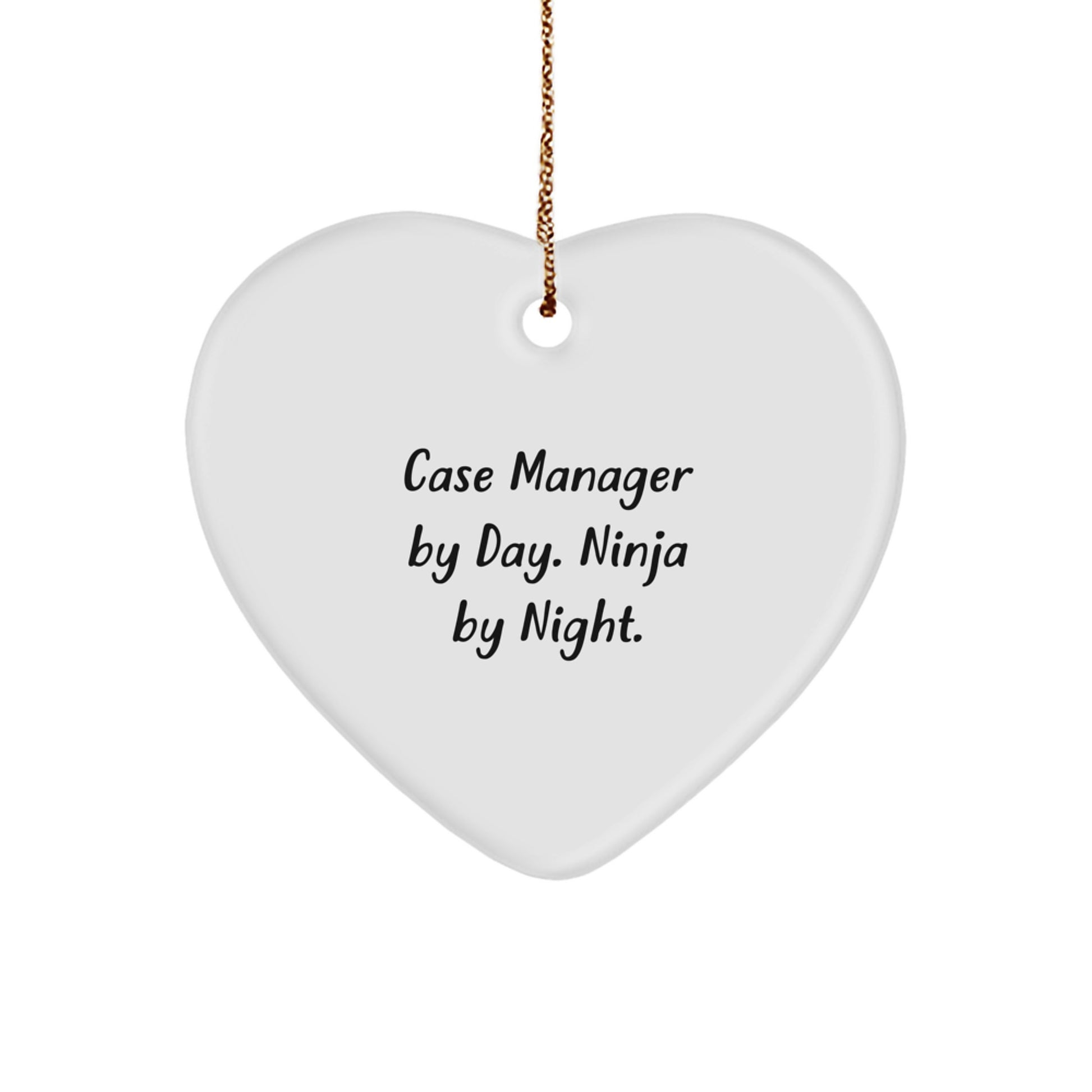 Funny Case Manager Heart Ornament Gifts from Men for Coworkers Christmas Unique - Image 1