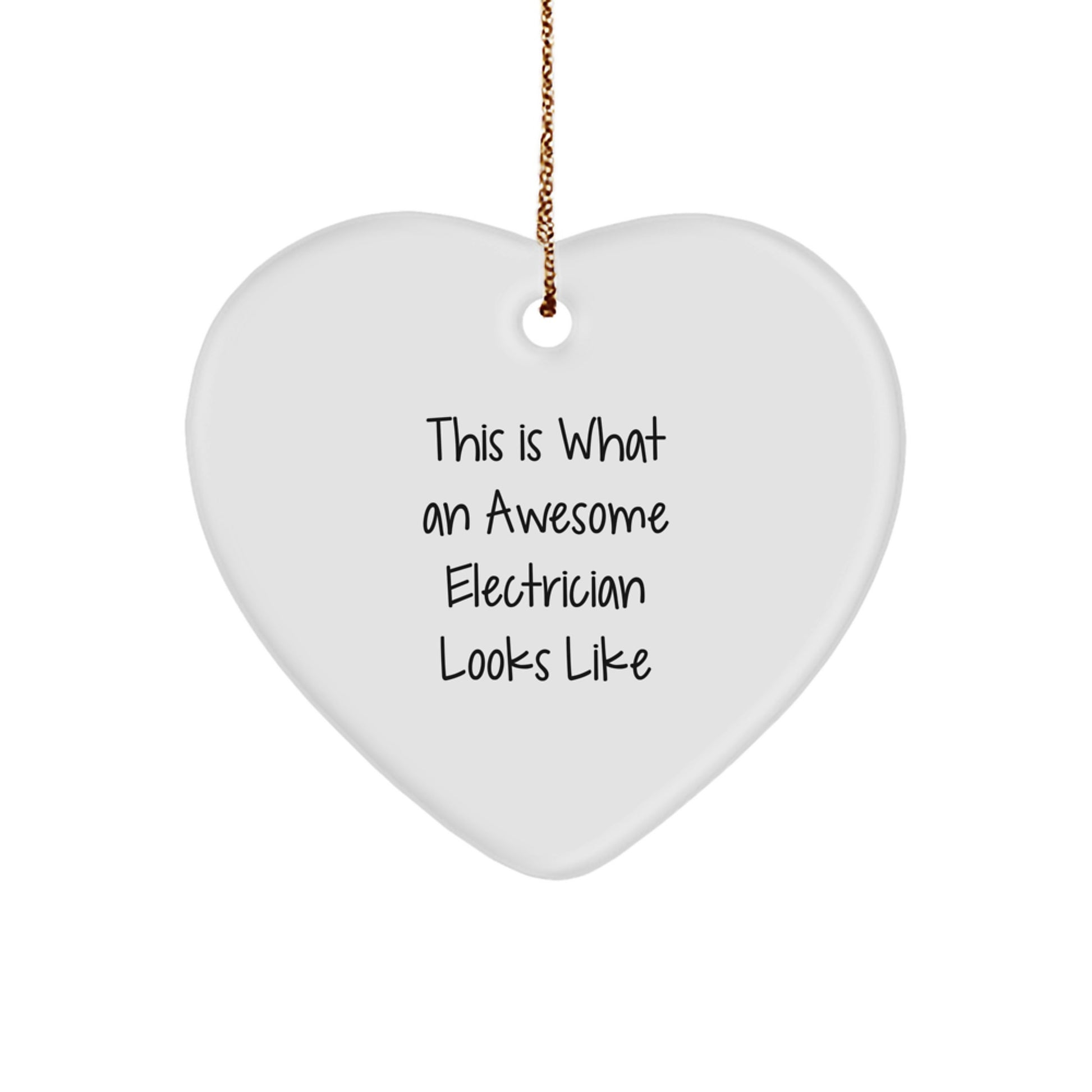 Funny Electrician Gifts from Friends, Heart Ornament for Electricians, Christmas Unique Presents for Men - Image 1