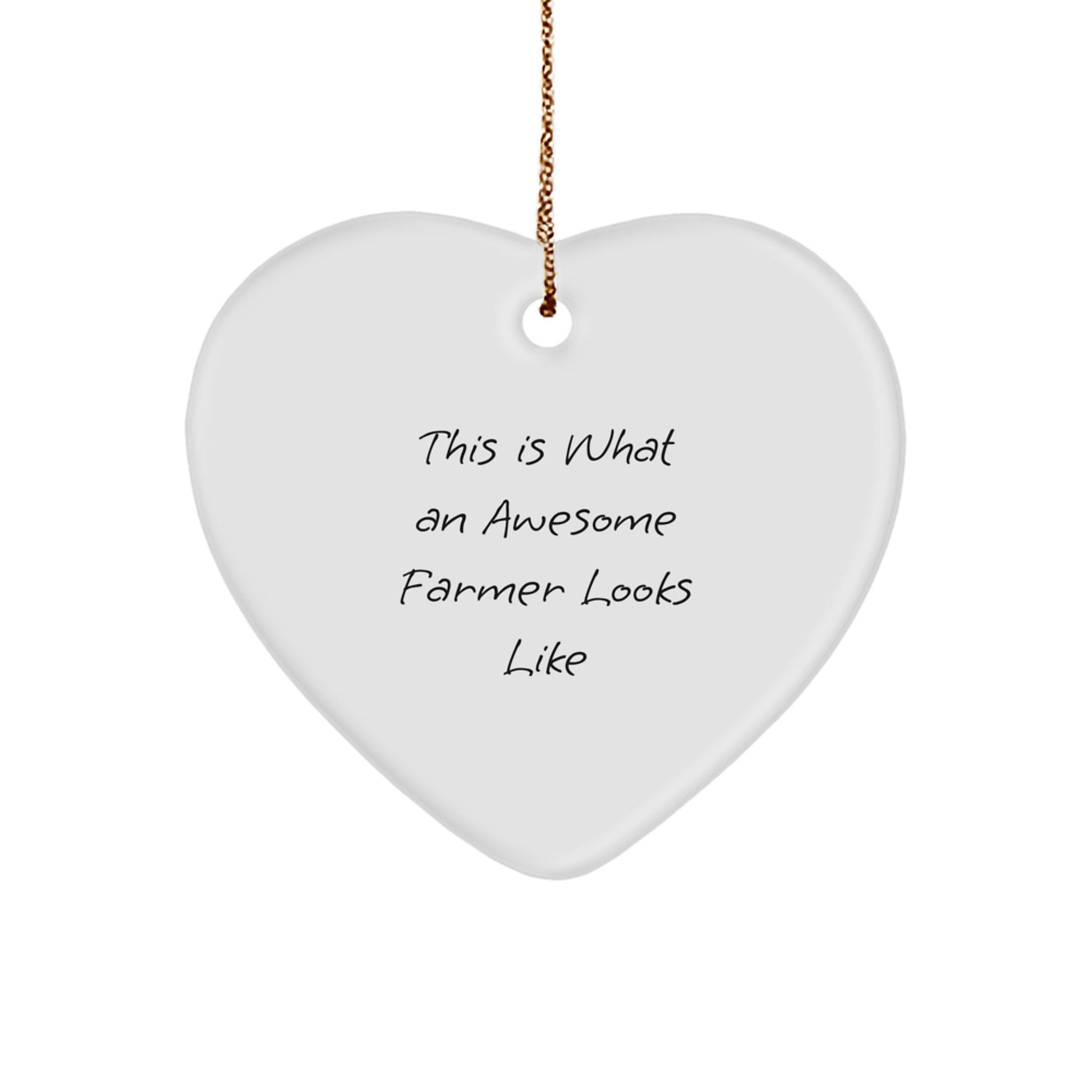 Funny Farmer Heart Ornament Gifts from Friends for Awesome Farmer Men - This Is What An Awesome Farmer Looks Like - Image 1