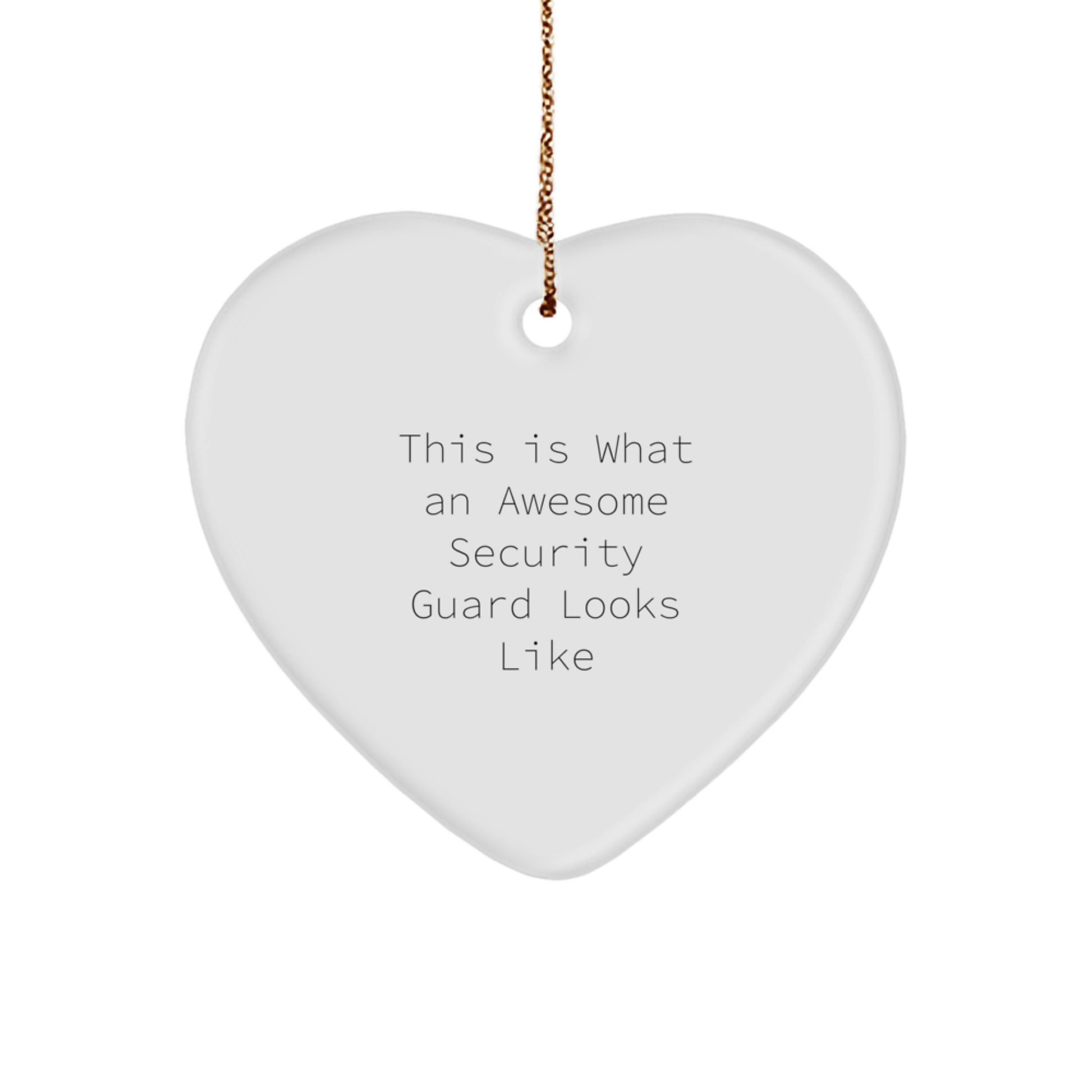Funny Security Guard Heart Ornament Gifts from Friends for Security Guard Men Women Coworkers Family - Image 1
